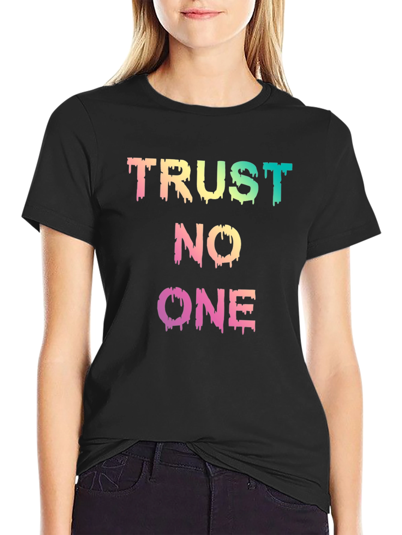 Trust No One Graphic Tee - Mens Black T-Shirt