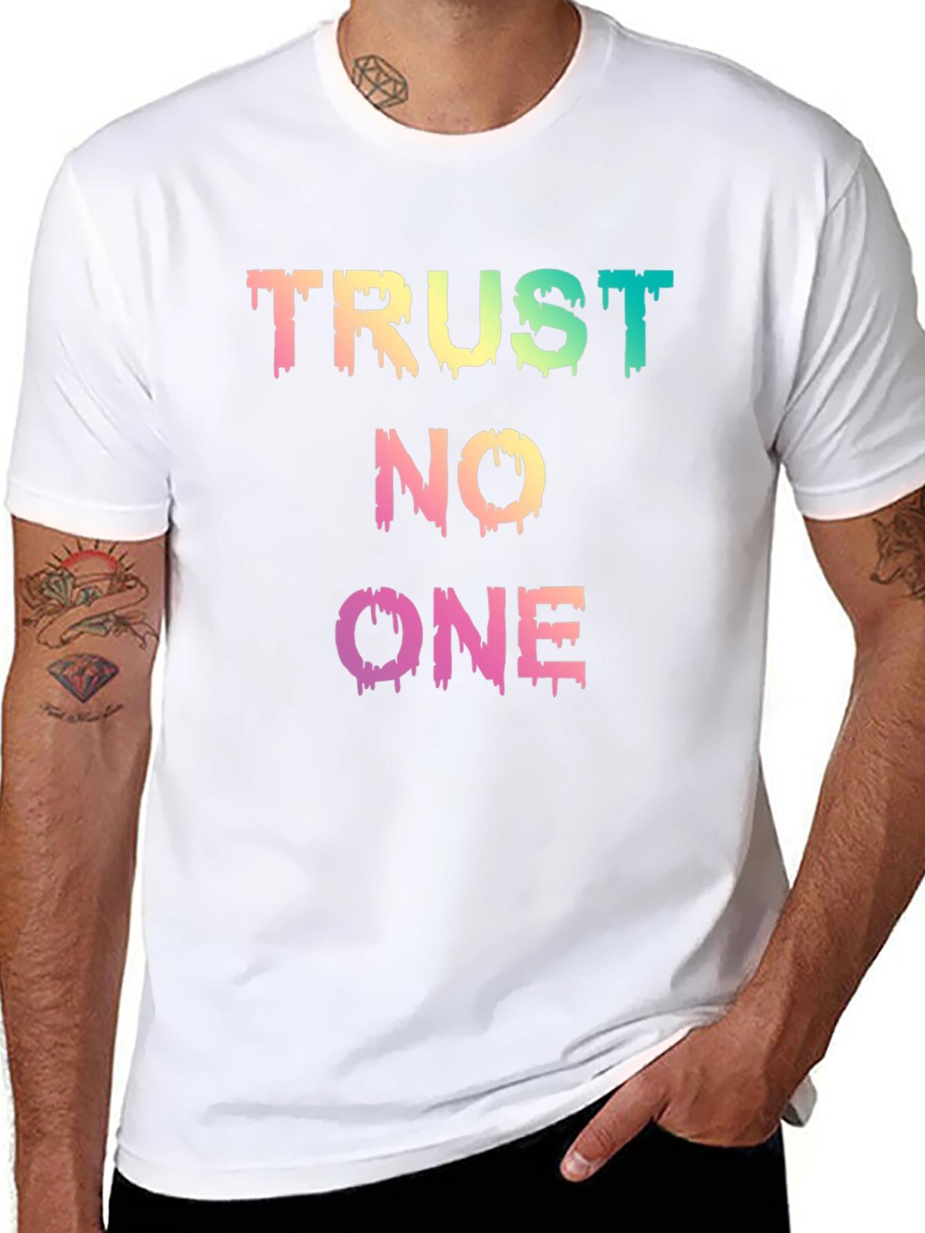 Trust No One Graphic Tee - Mens Black T-Shirt