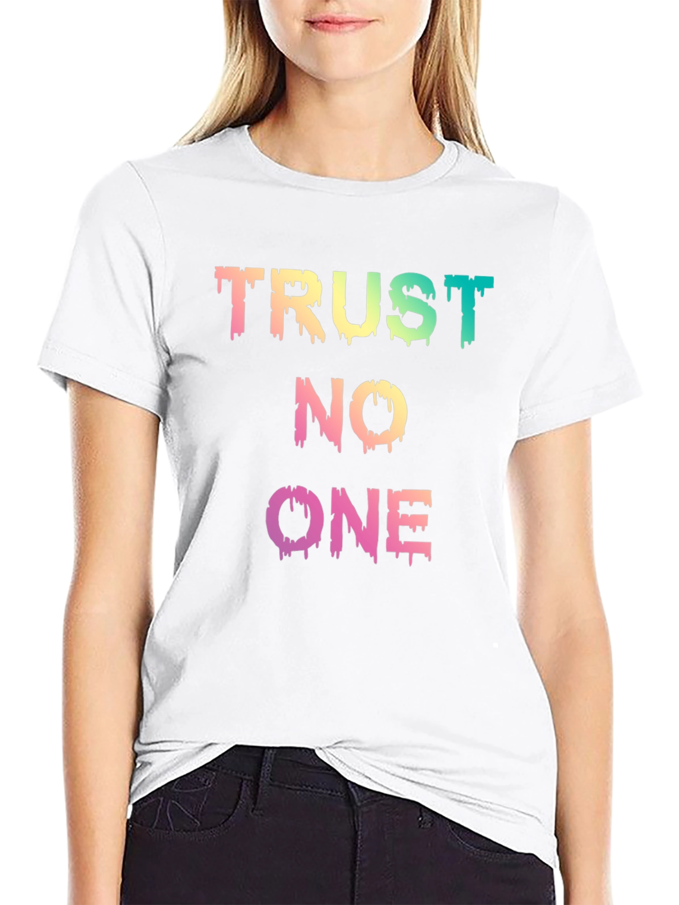 Trust No One Graphic Tee - Mens Black T-Shirt