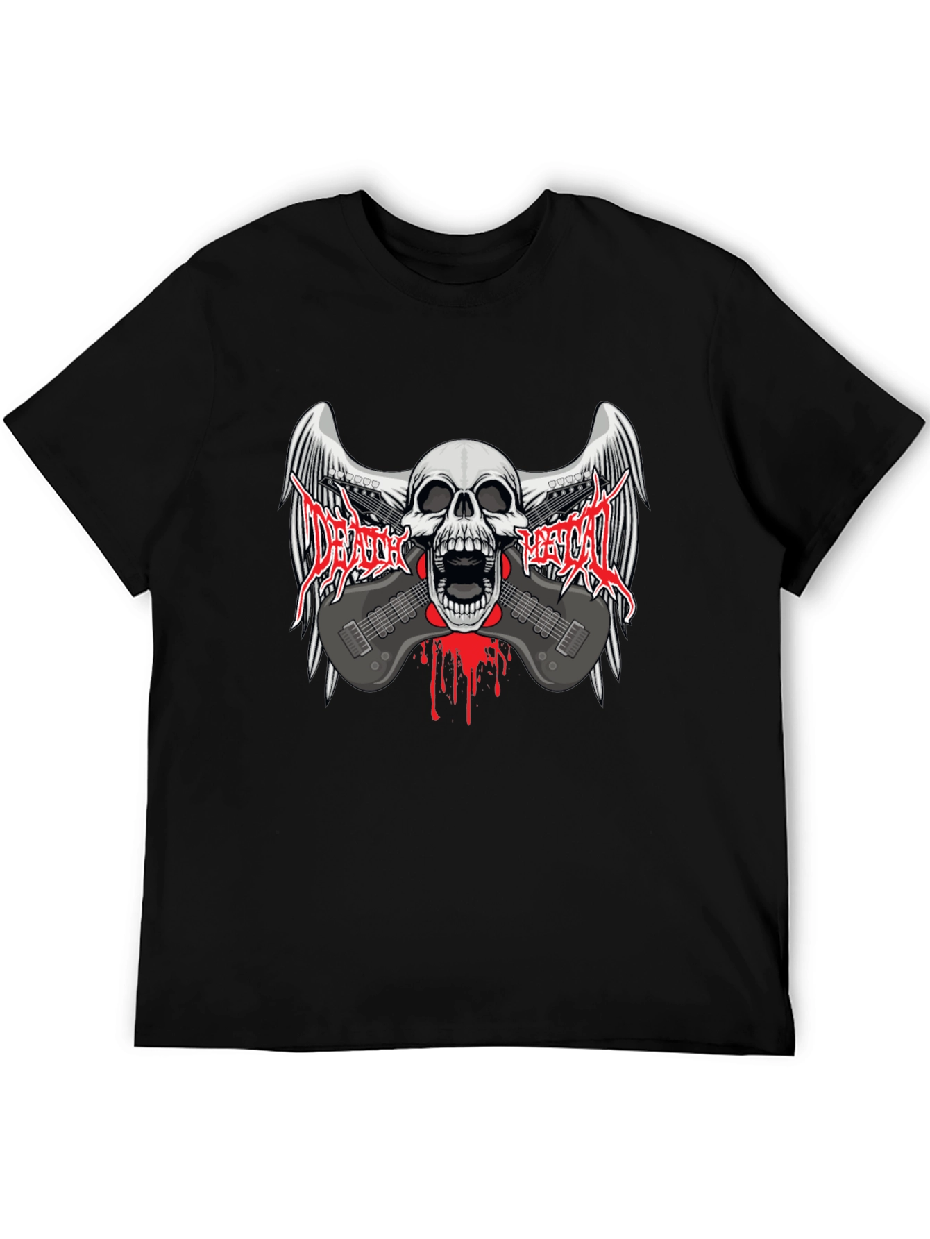 Death Metal Skull & Guitar T-Shirt