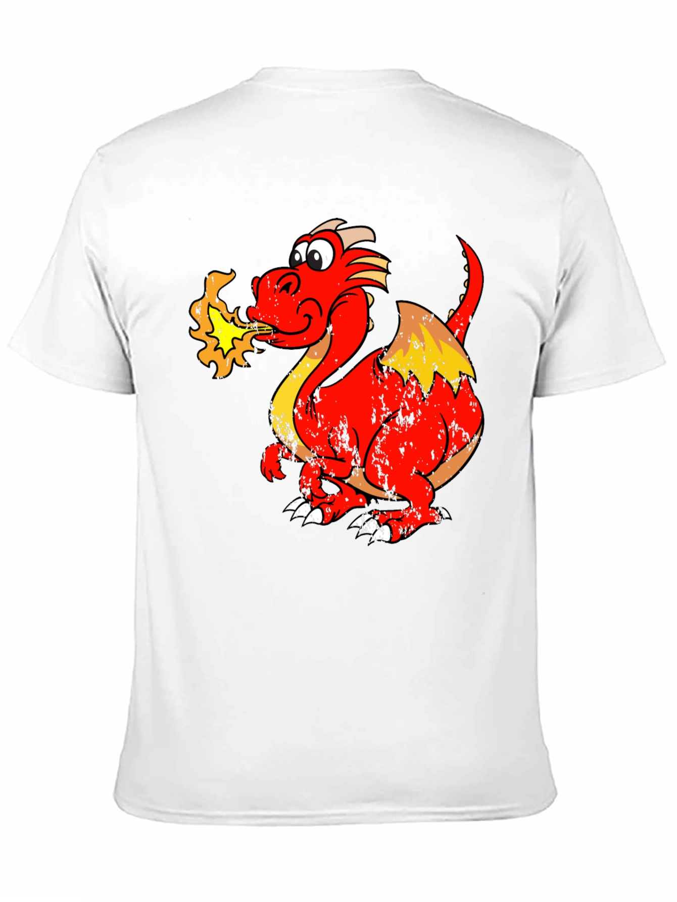 Fiery Dragon Graphic Tee - Black Cotton Shirt