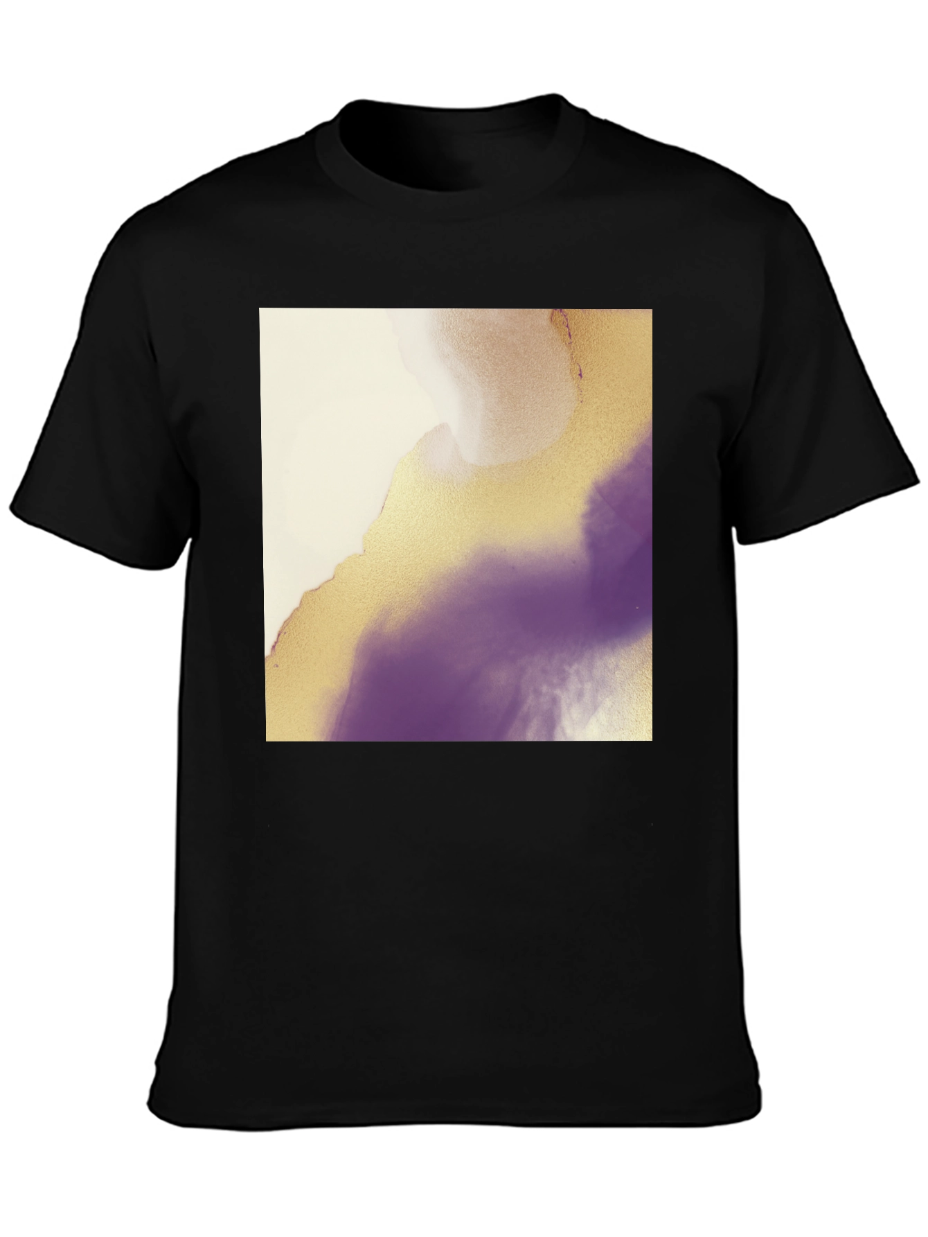 Abstract Art Graphic Tee - Black