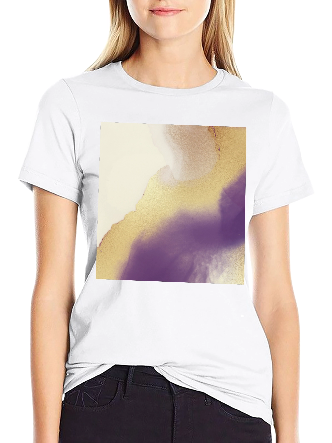 Abstract Art Graphic Tee - Black