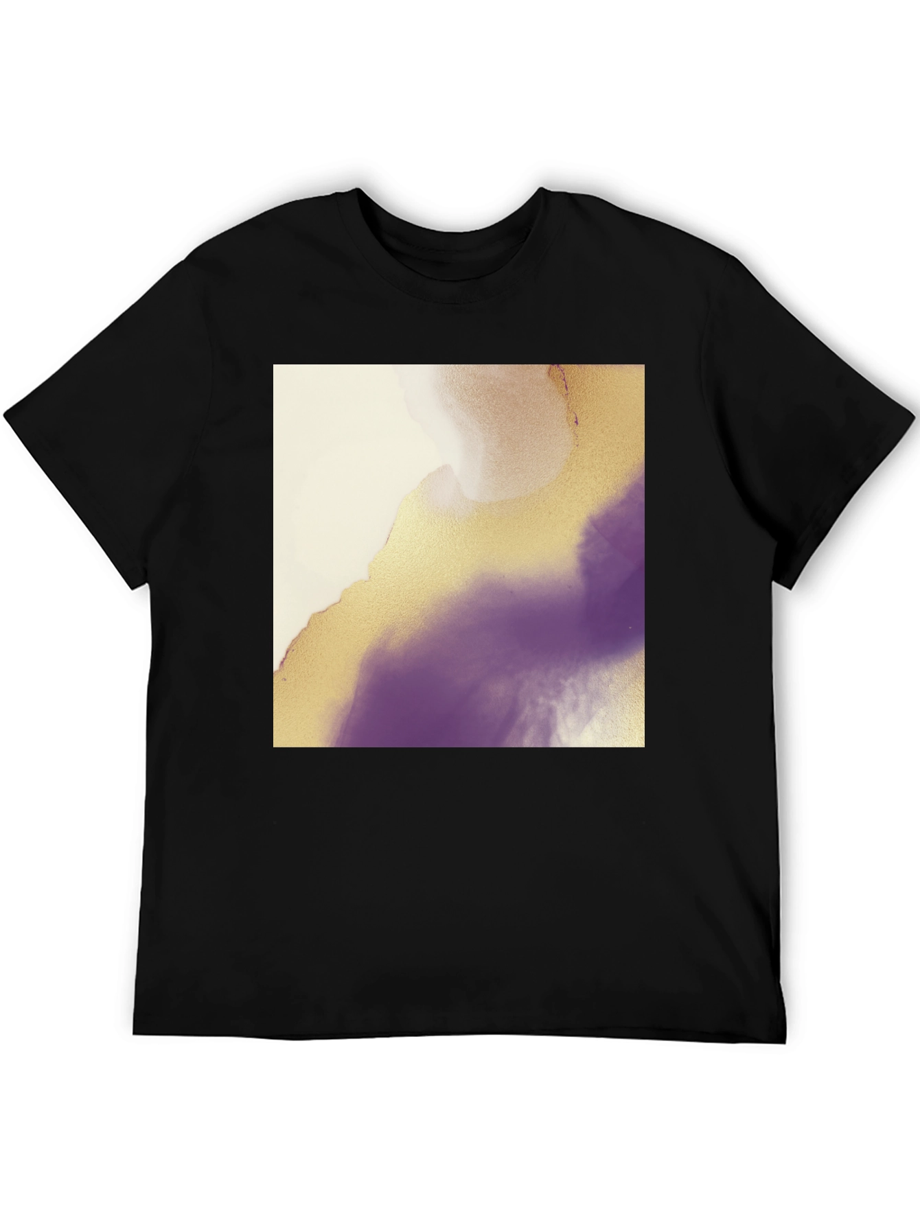 Abstract Art Graphic Tee - Black