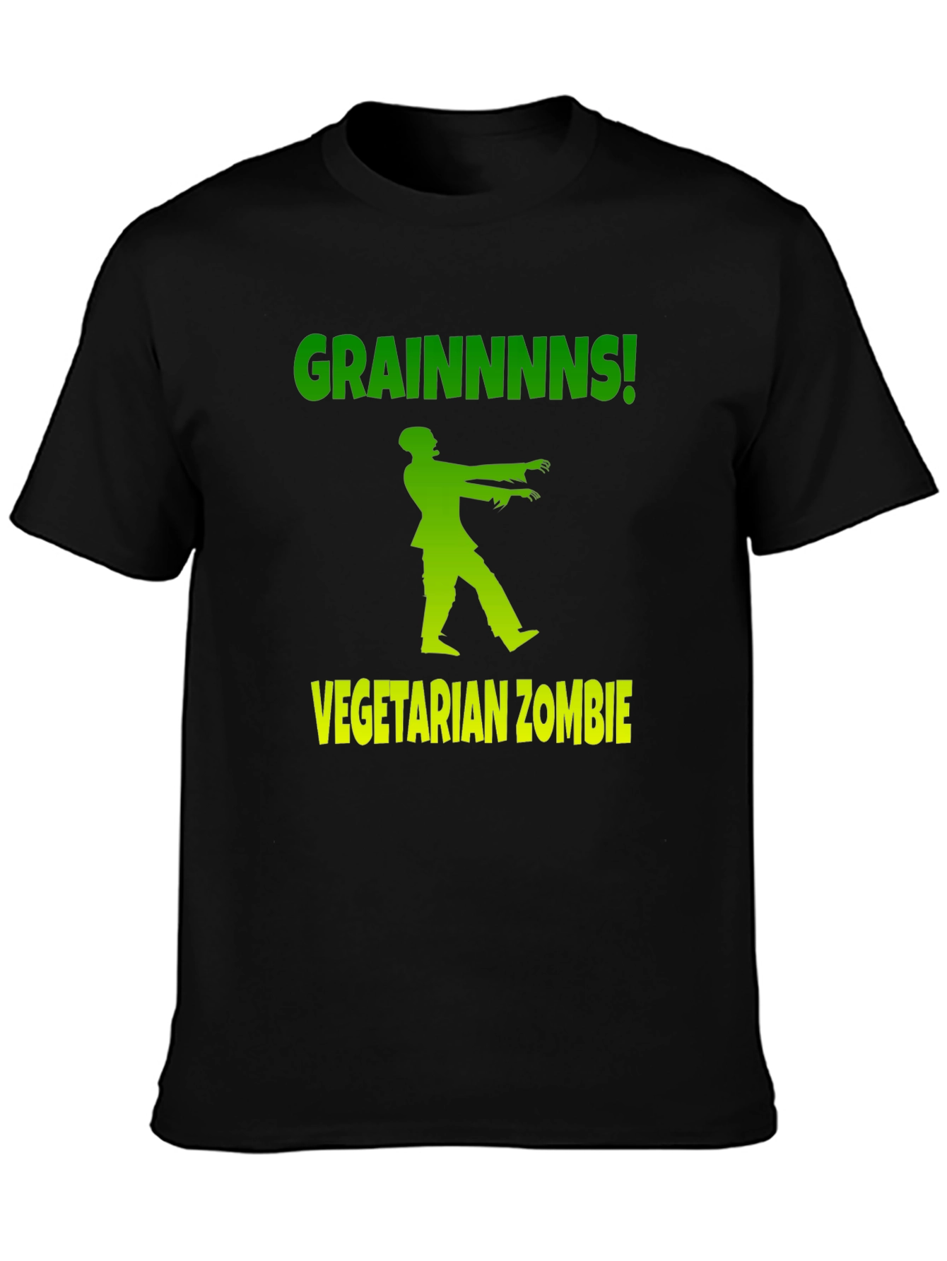 Vegetarian Zombie T-Shirt - Grainnnns! Funny Graphic Tee