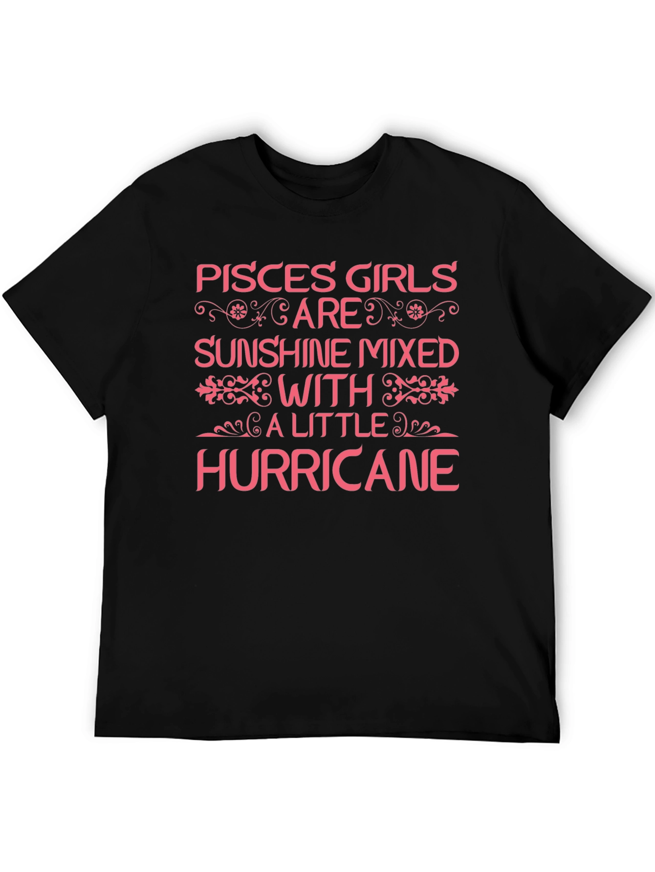 Pisces Girls Sunshine Hurricane Black T-Shirt