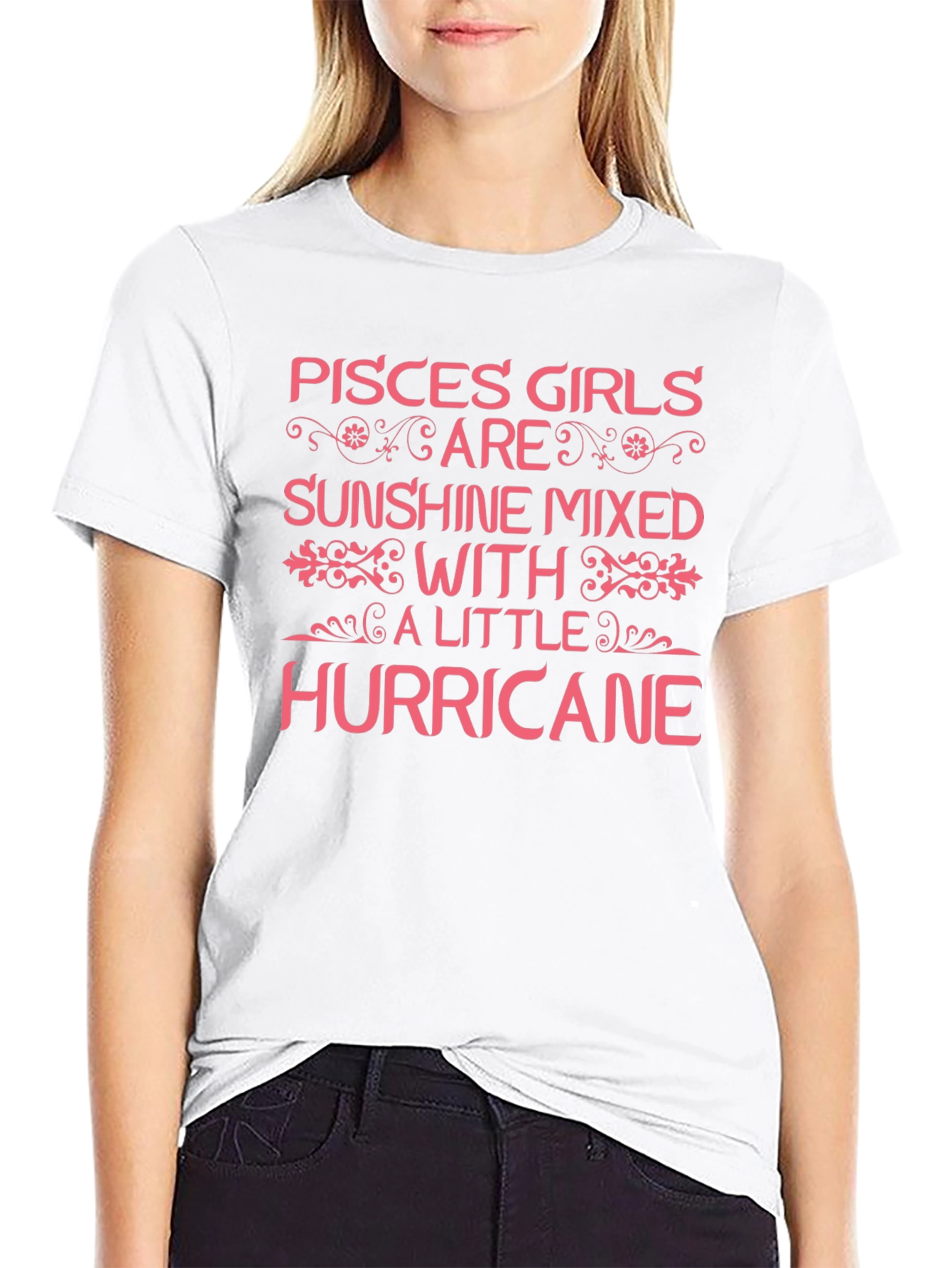 Pisces Girls Sunshine Hurricane Black T-Shirt
