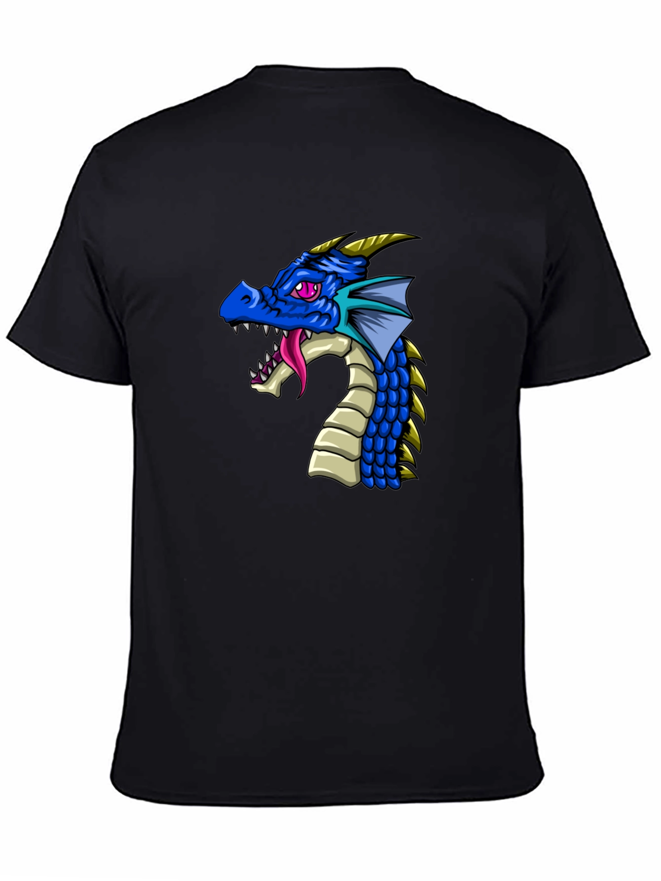 Dragon Graphic Print Black T-Shirt