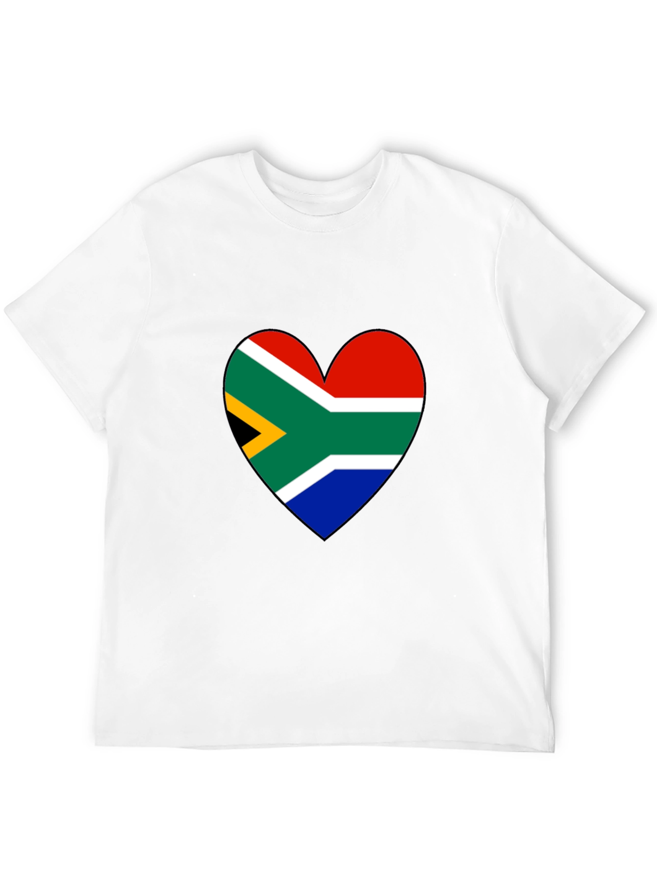 South Africa Flag Heart Graphic Tee