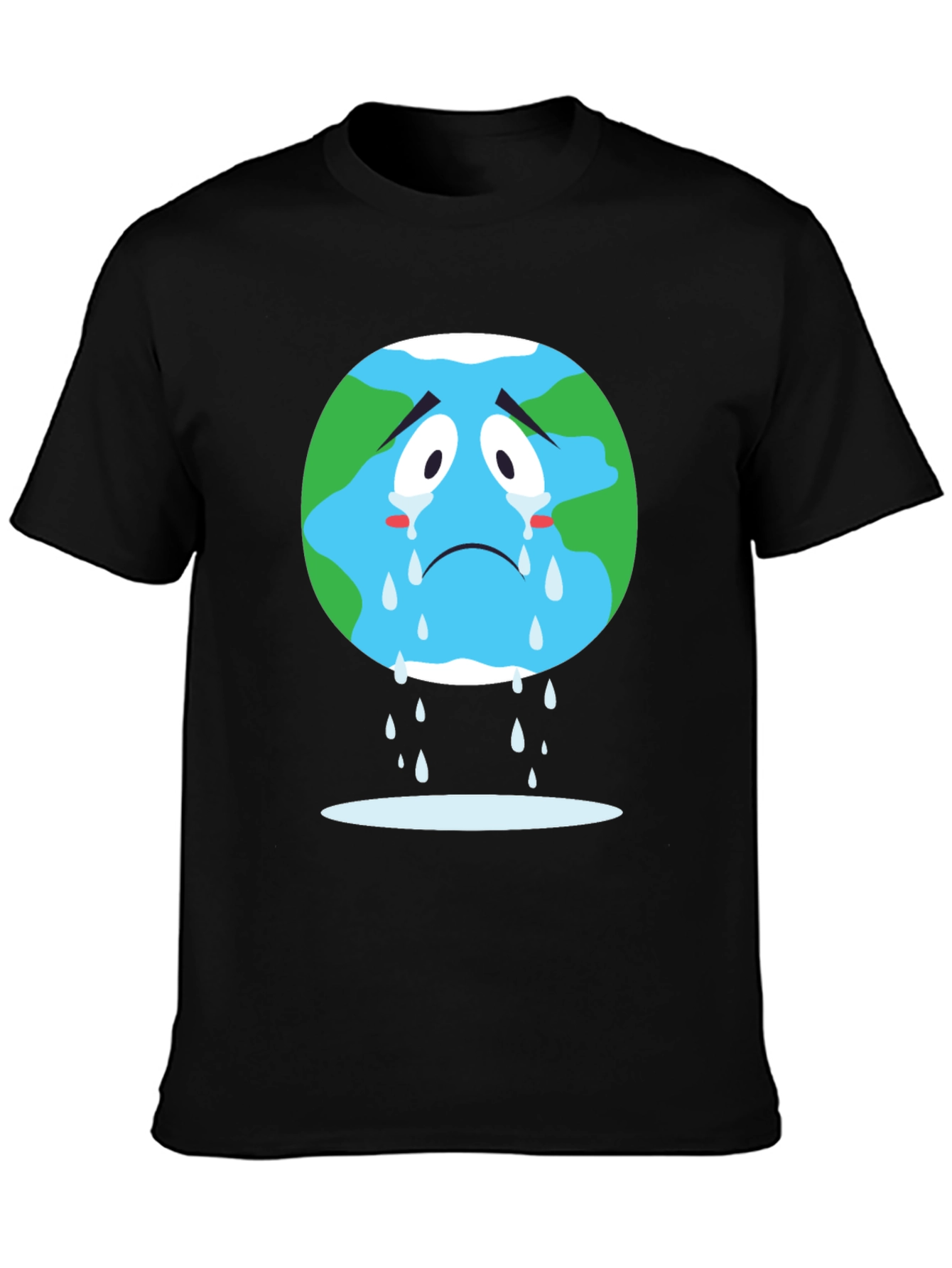 Sad Earth Graphic Tee - Black