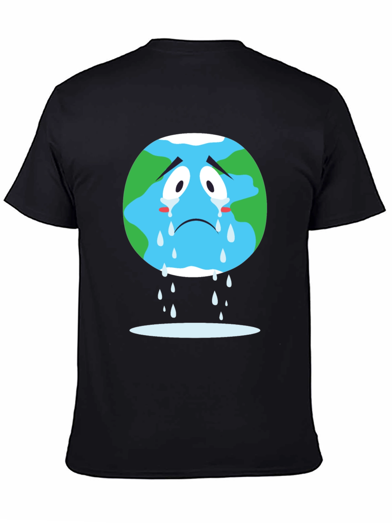 Sad Earth Graphic Tee - Black