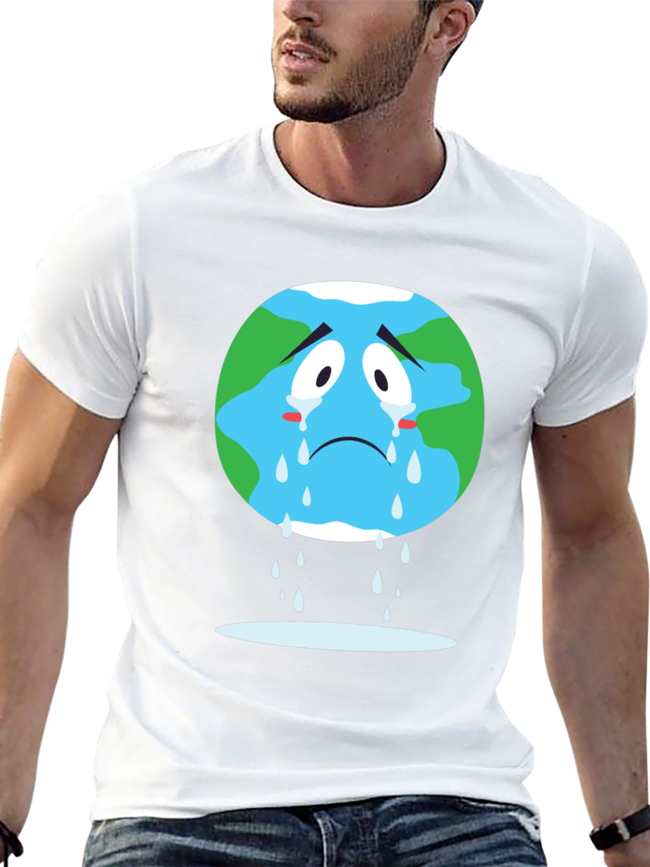 Sad Earth Graphic Tee - Black