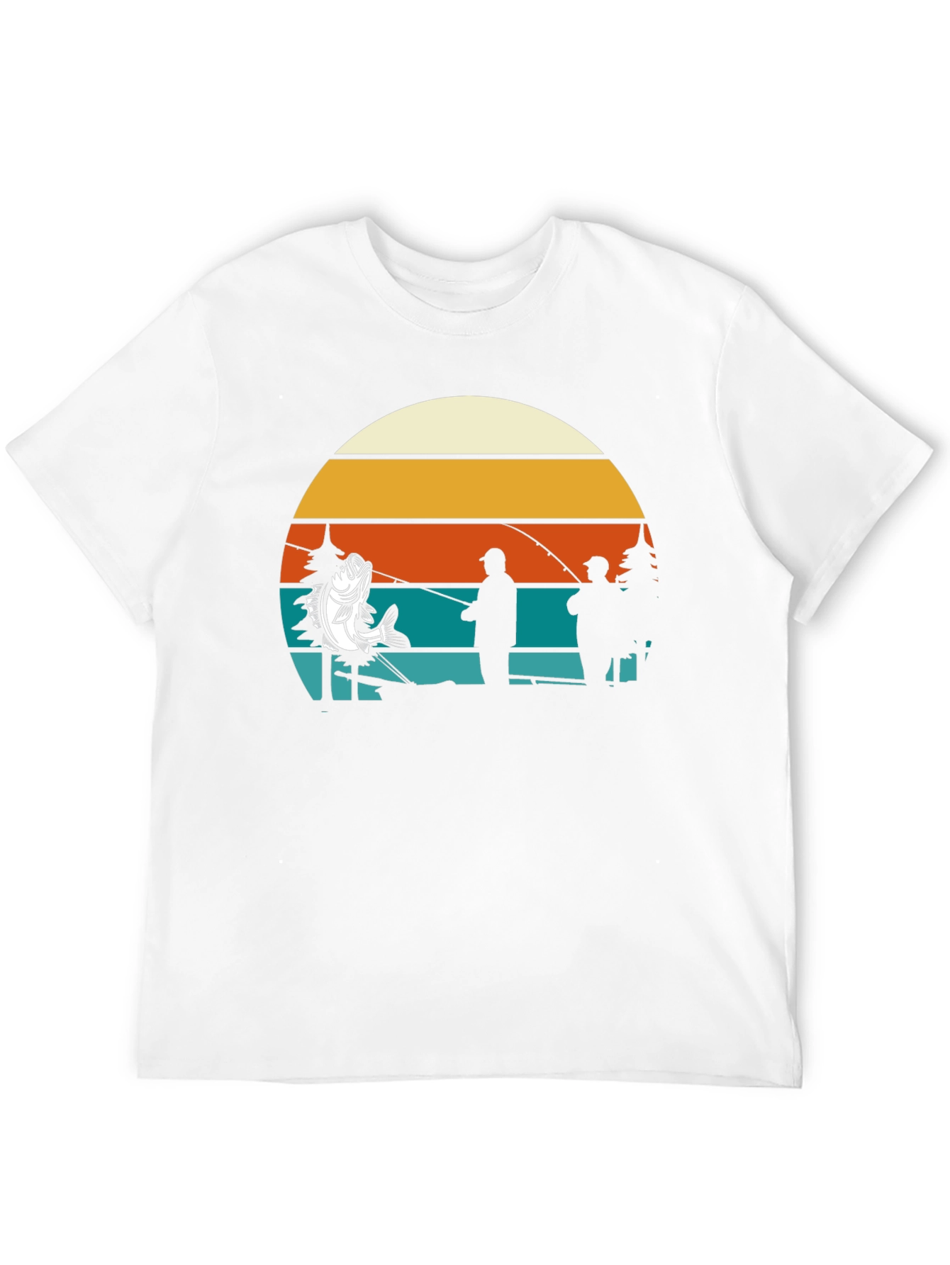 Fishing Retro Sunset T-Shirt