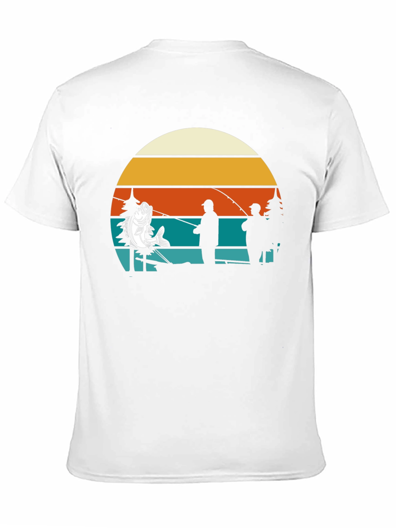 Fishing Retro Sunset T-Shirt