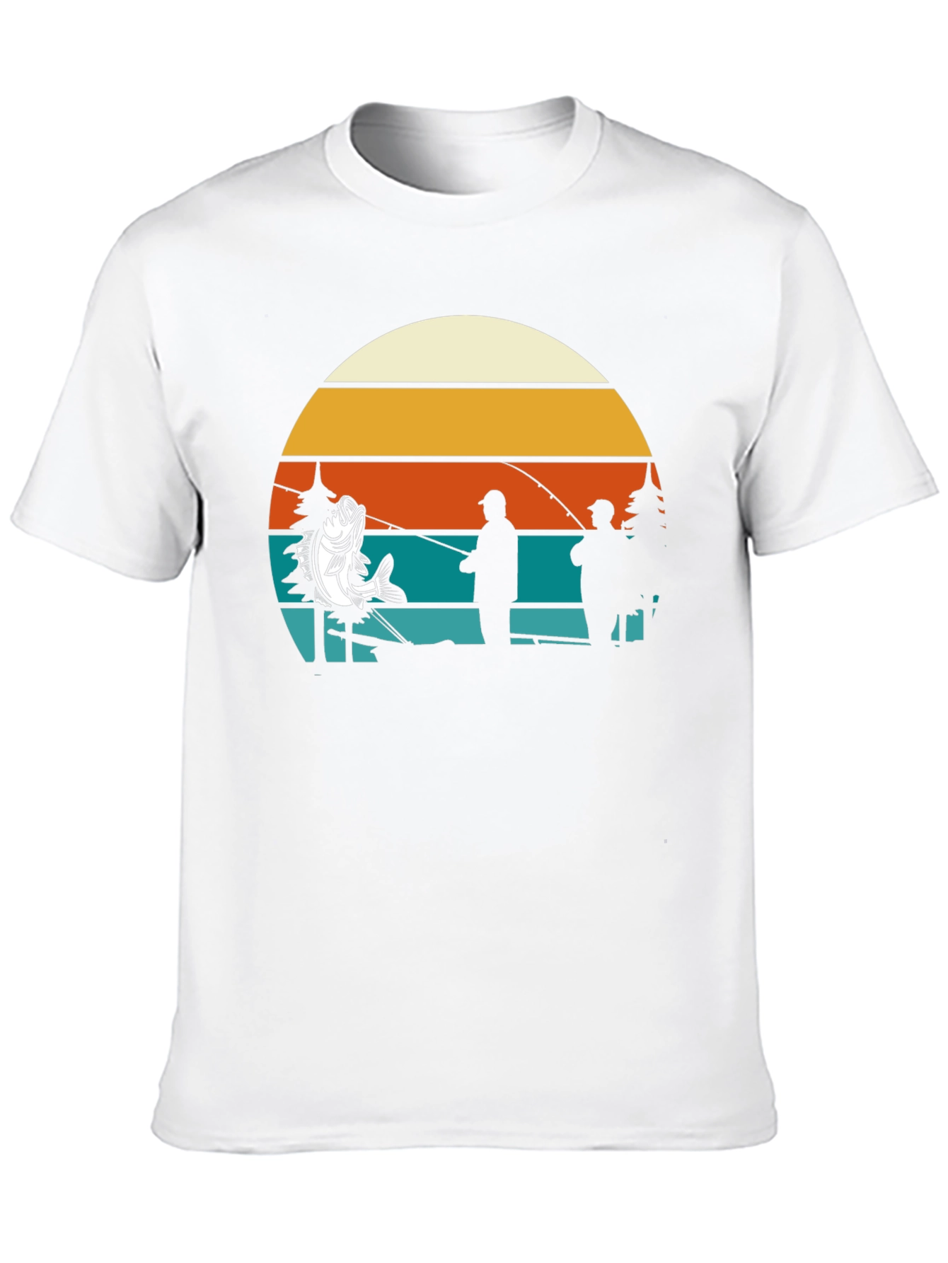 Fishing Retro Sunset T-Shirt