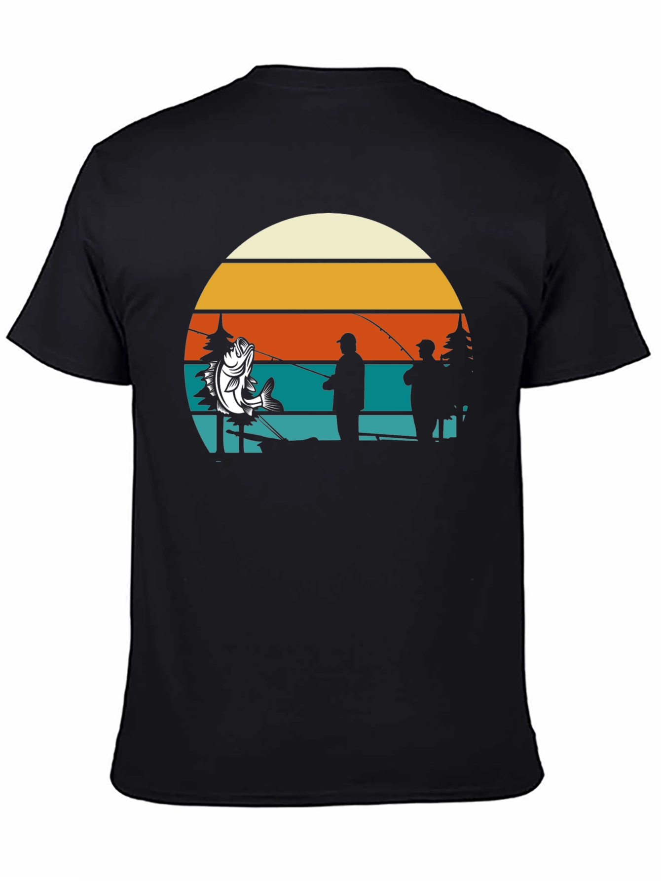 Fishing Retro Sunset T-Shirt