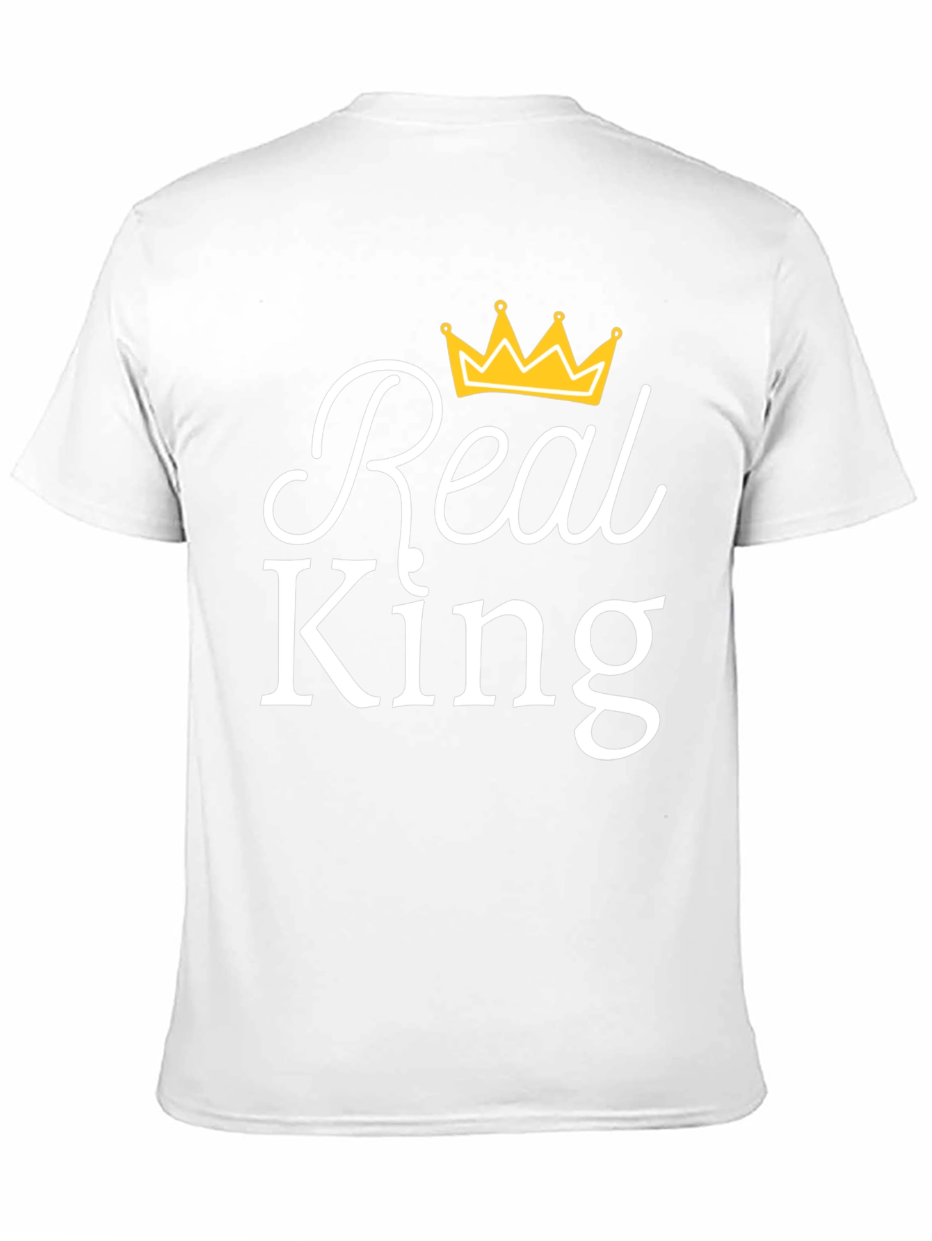 Real King Black T-Shirt with Crown Graphic