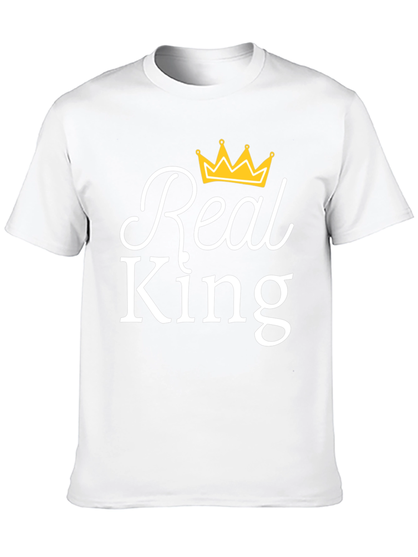 Real King Black T-Shirt with Crown Graphic