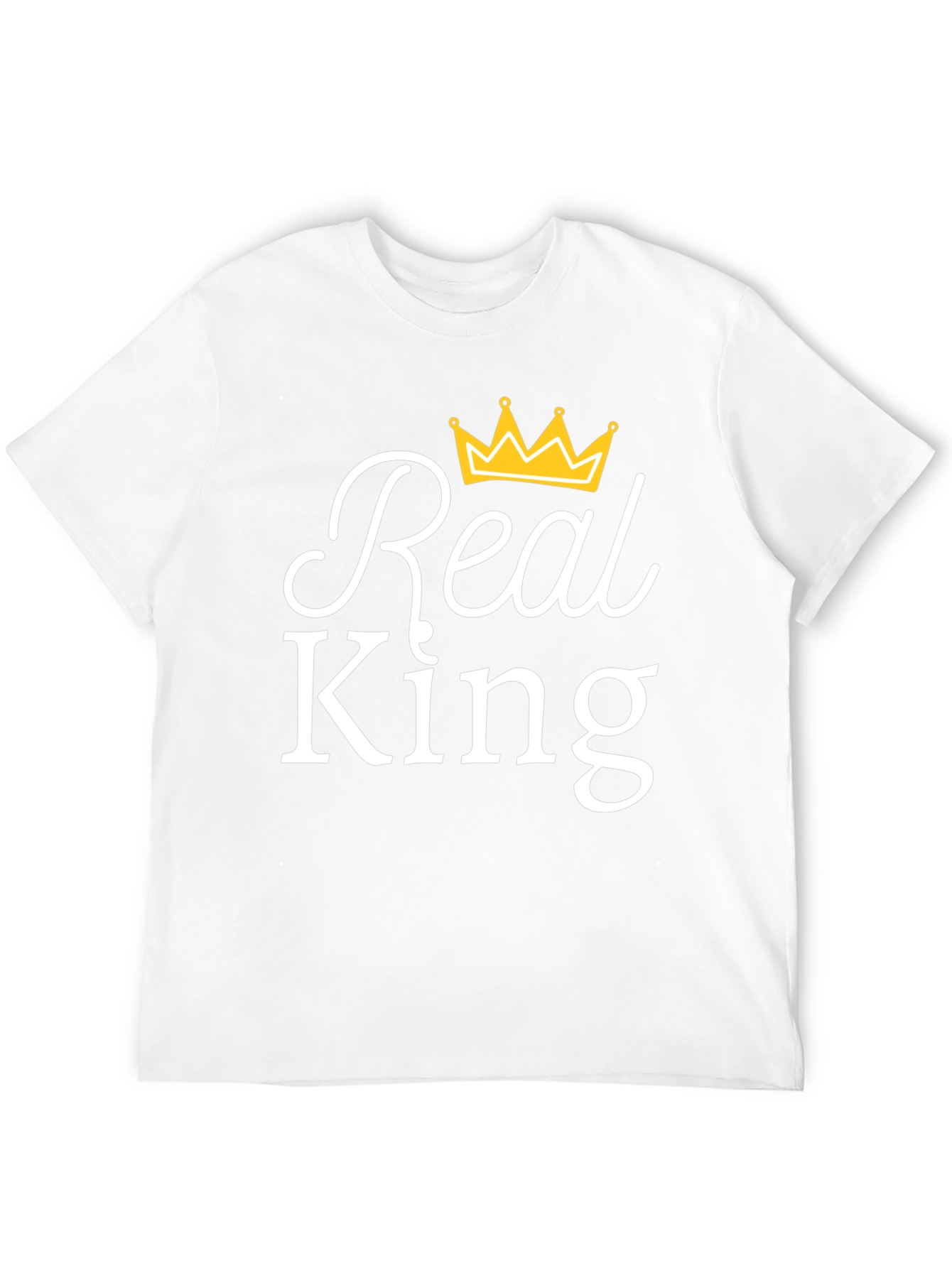 Real King Black T-Shirt with Crown Graphic