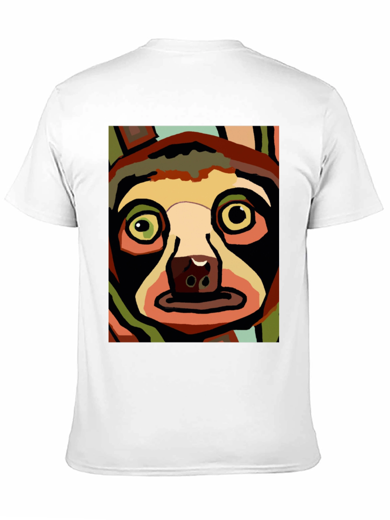 Abstract Sloth Graphic Tee - Black