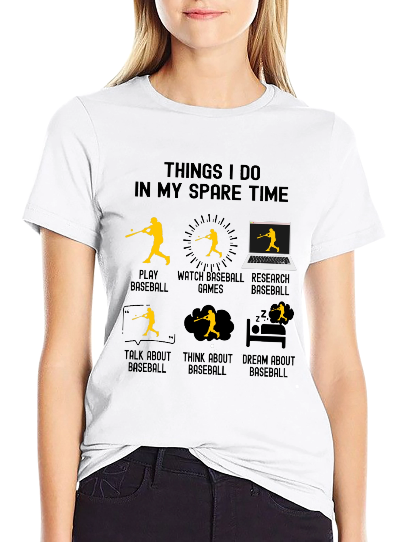 Baseball Spare Time Graphic Tee