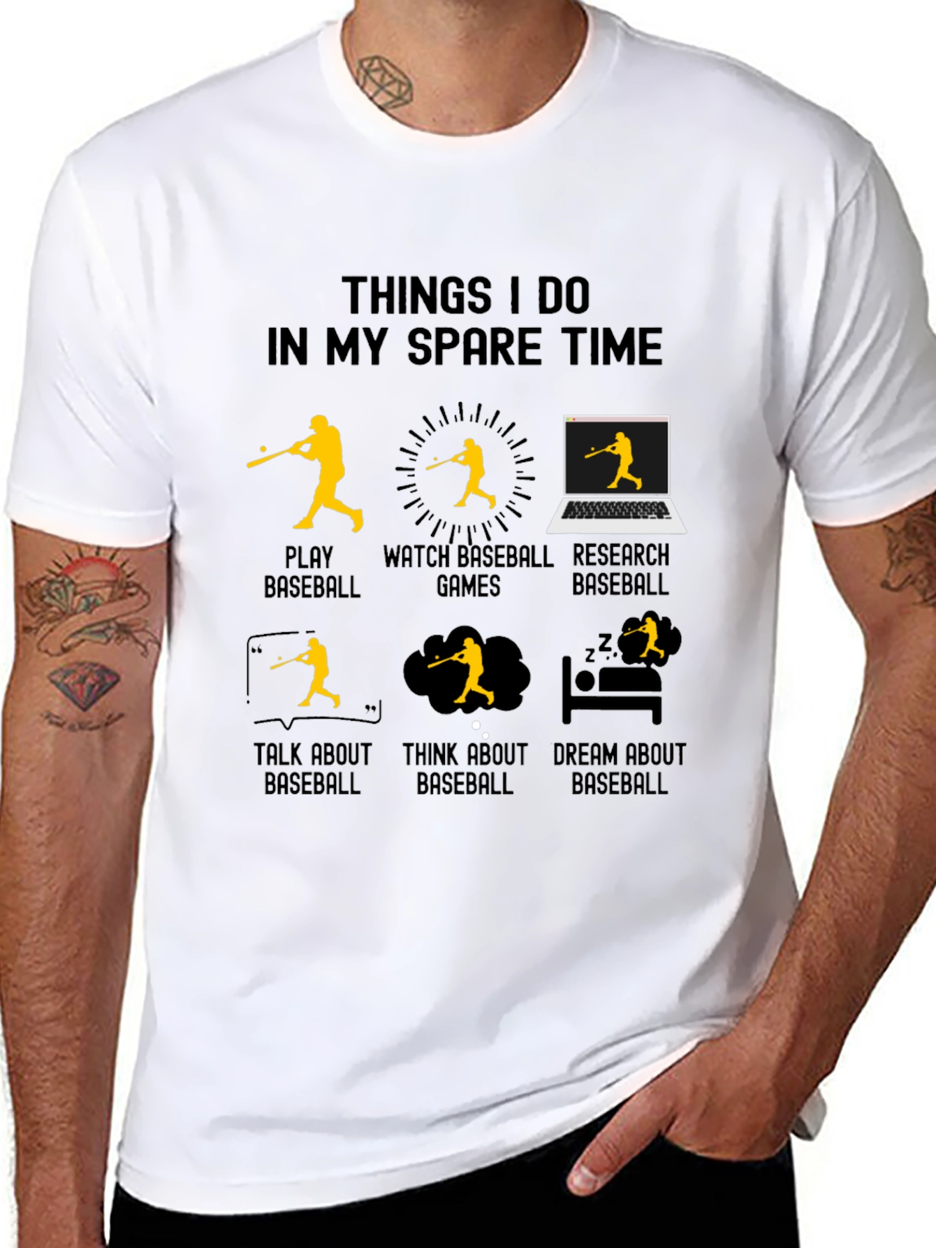 Baseball Spare Time Graphic Tee
