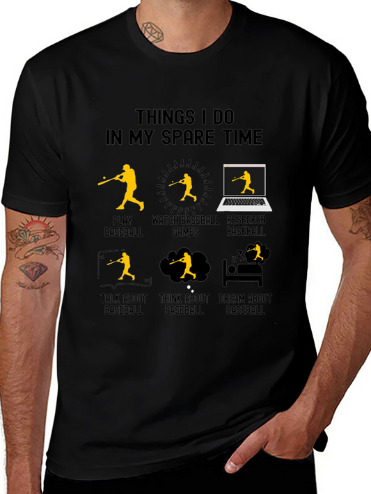 Baseball Spare Time Graphic Tee