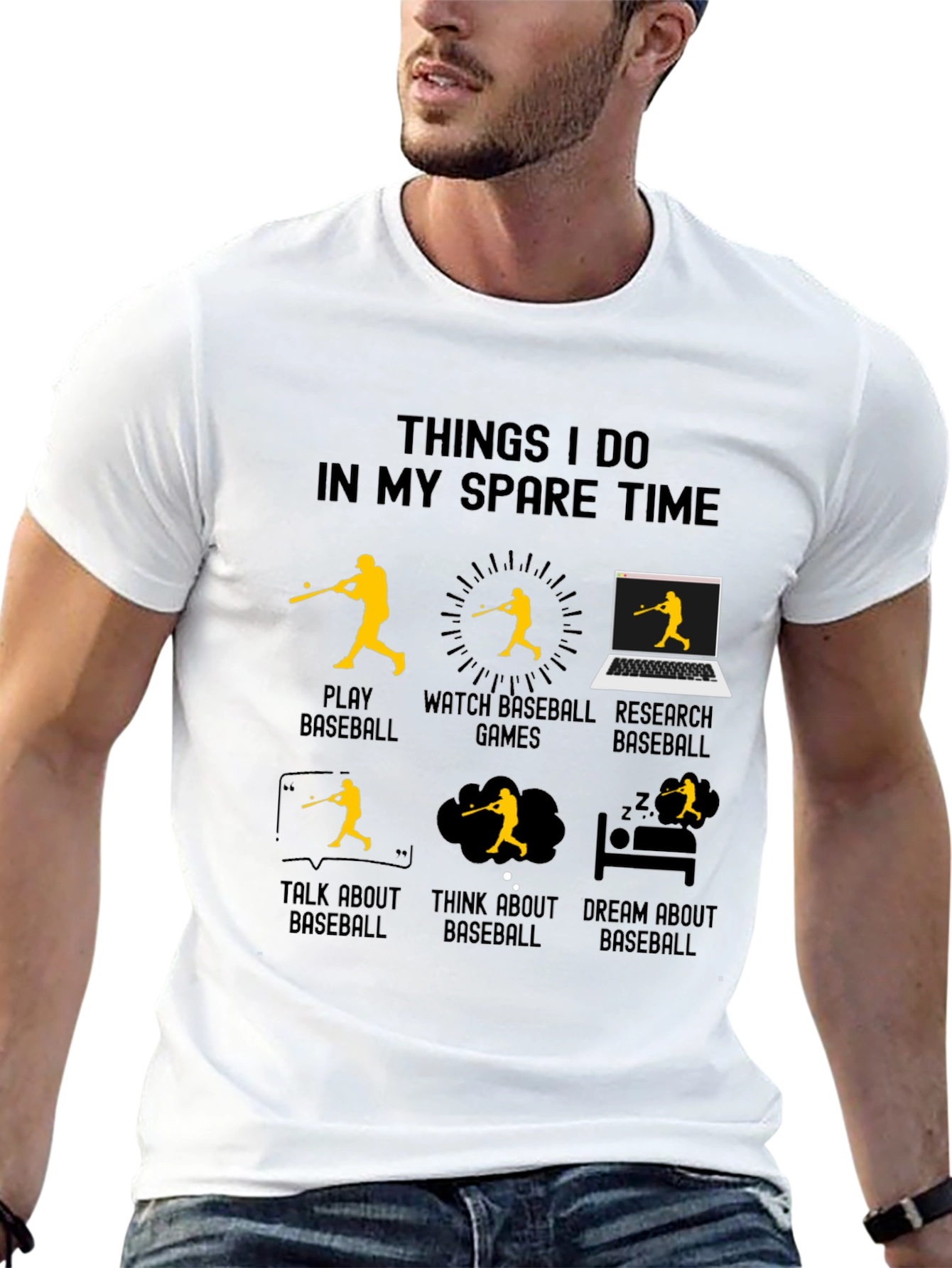 Baseball Spare Time Graphic Tee