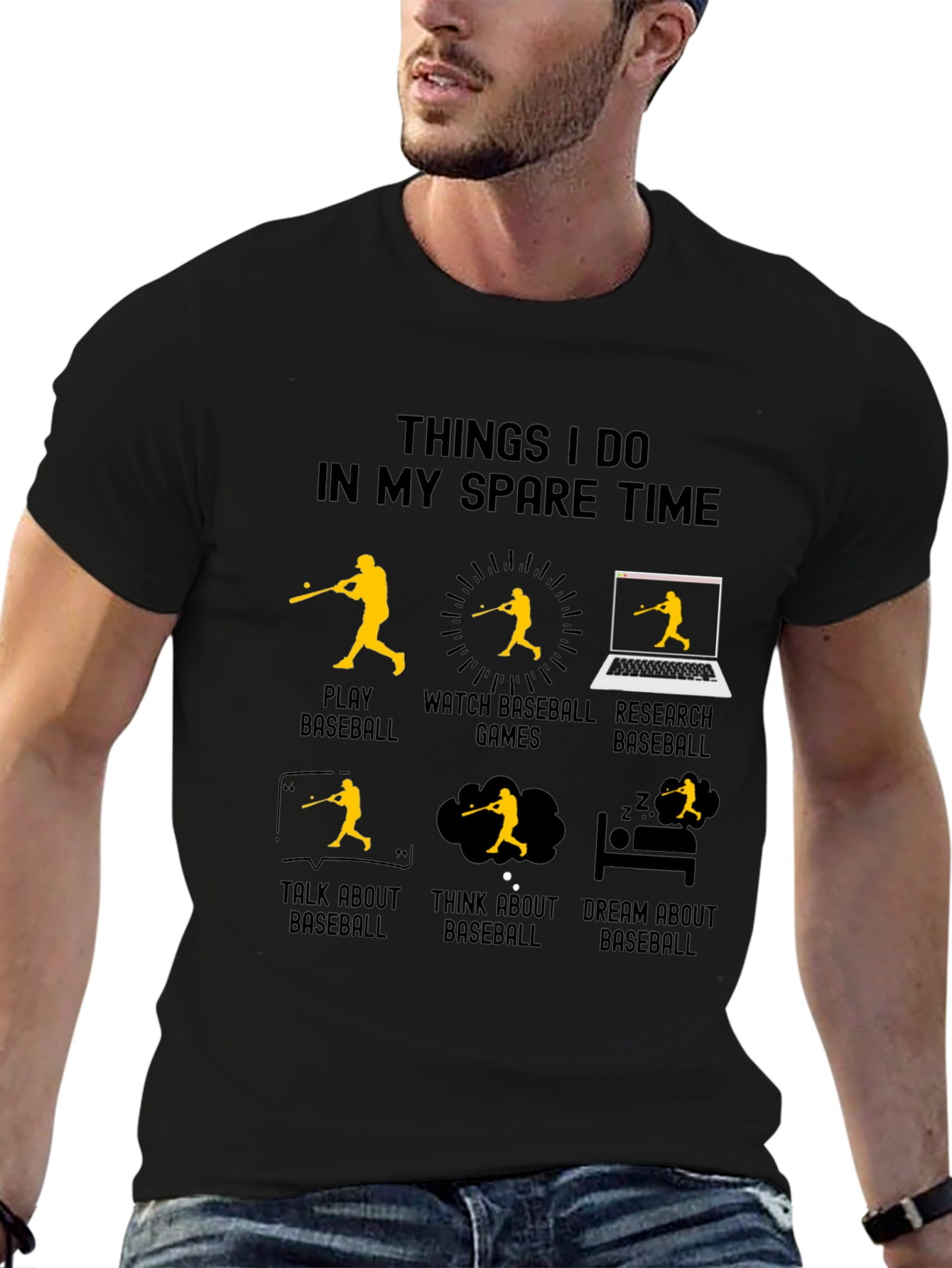 Baseball Spare Time Graphic Tee