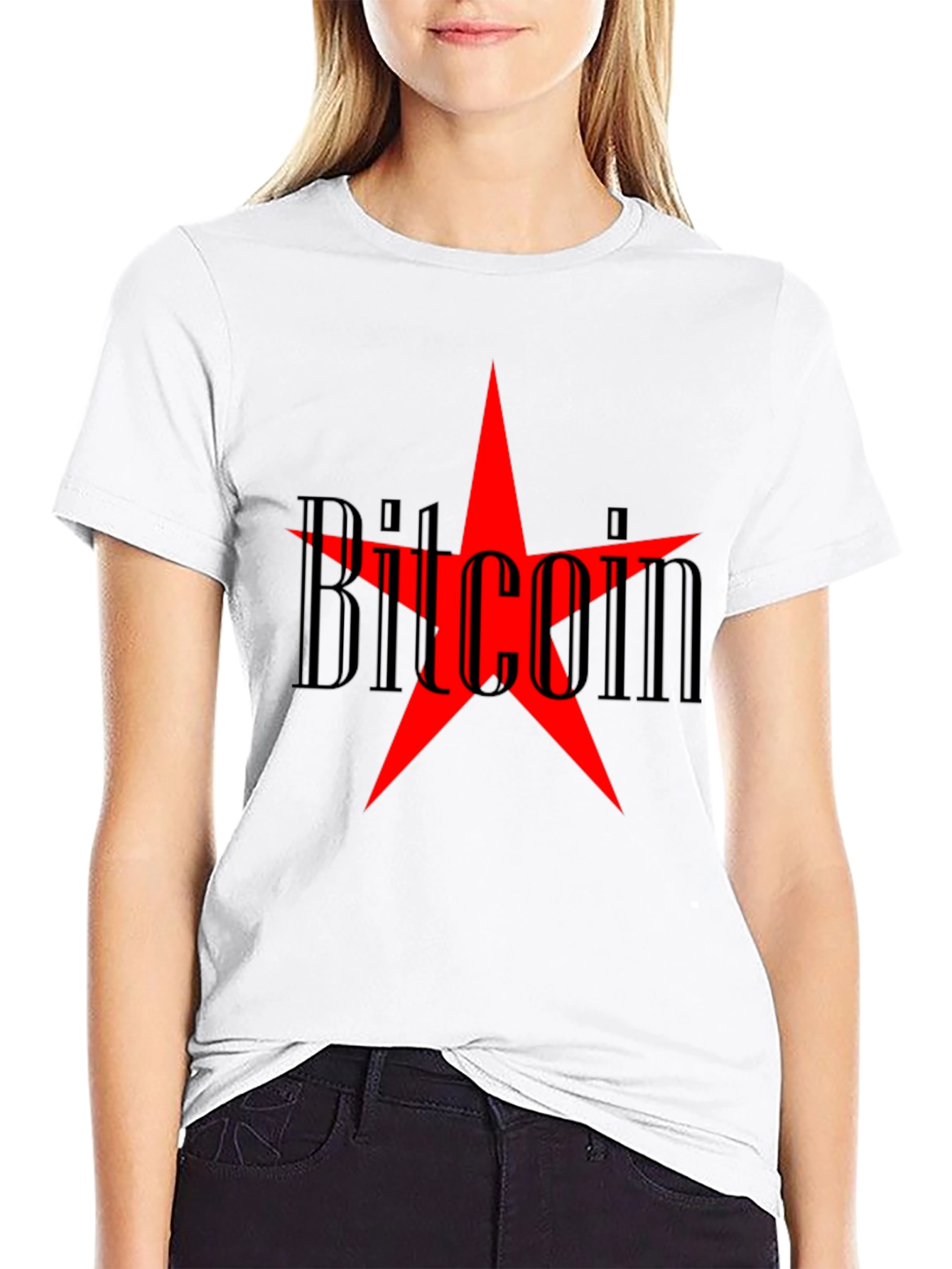 Bitcoin Star Graphic Tee - Crypto Enthusiast T-Shirt