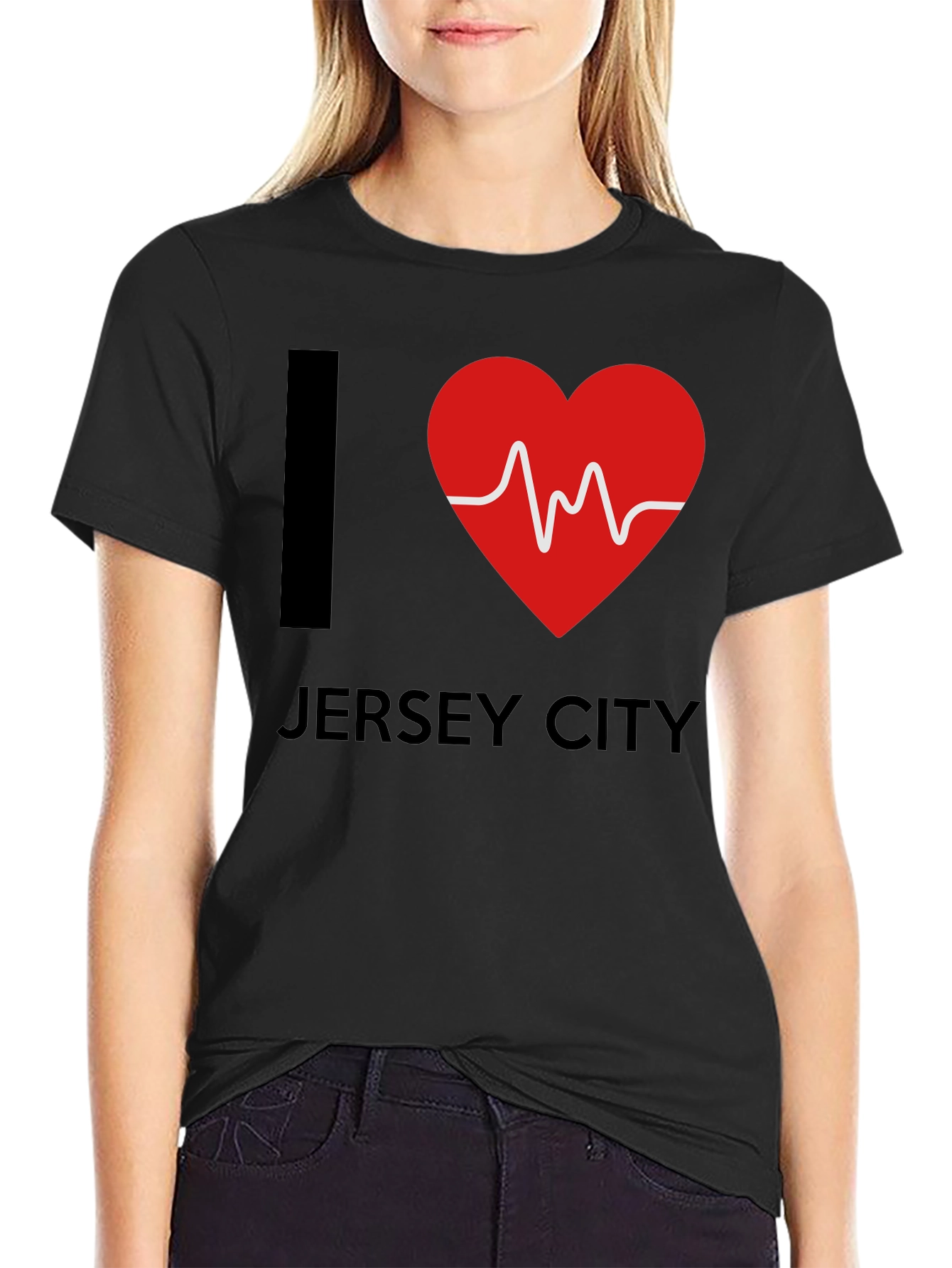 I Heart Jersey City T-Shirt - Black