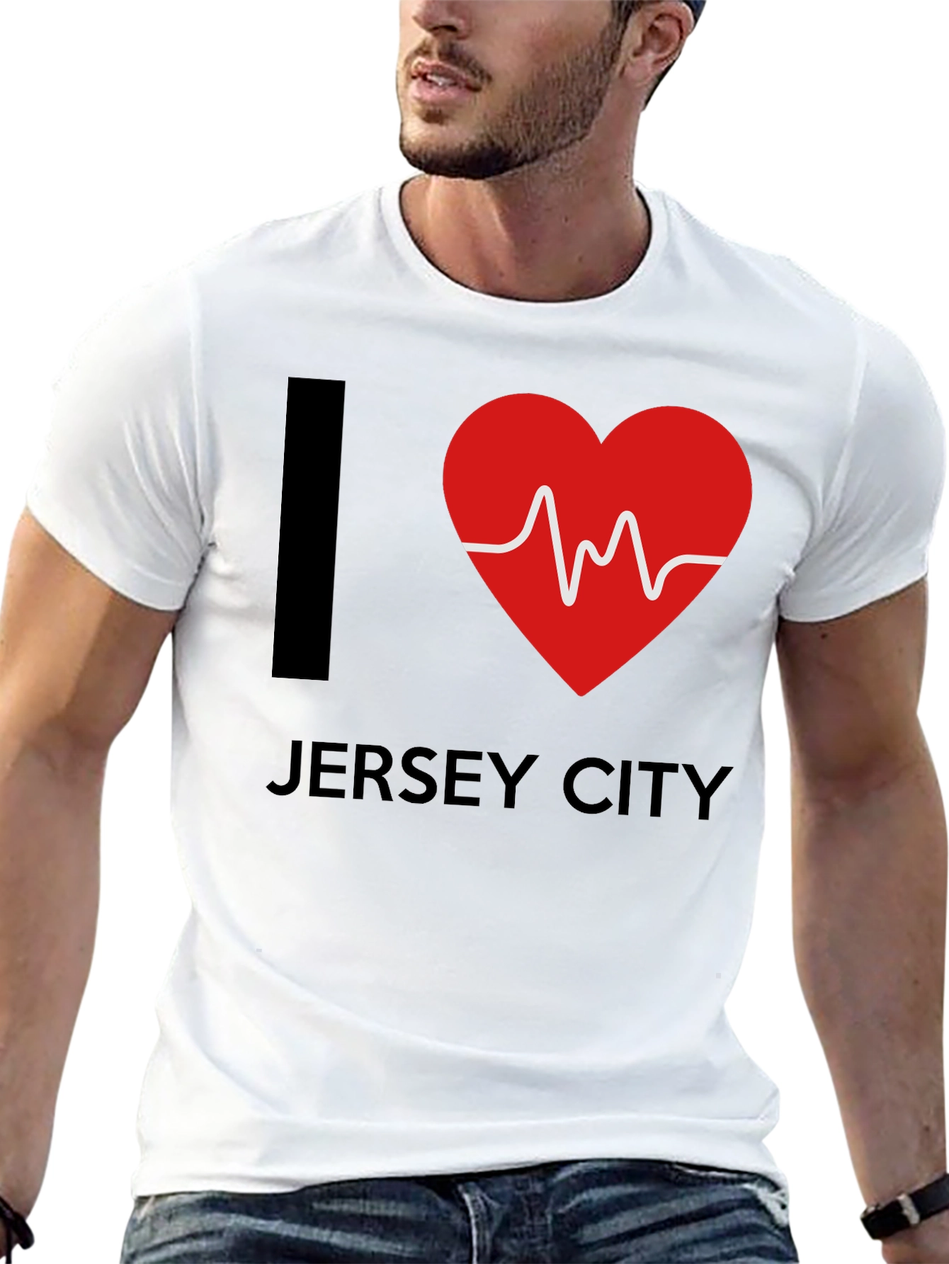 I Heart Jersey City T-Shirt - Black