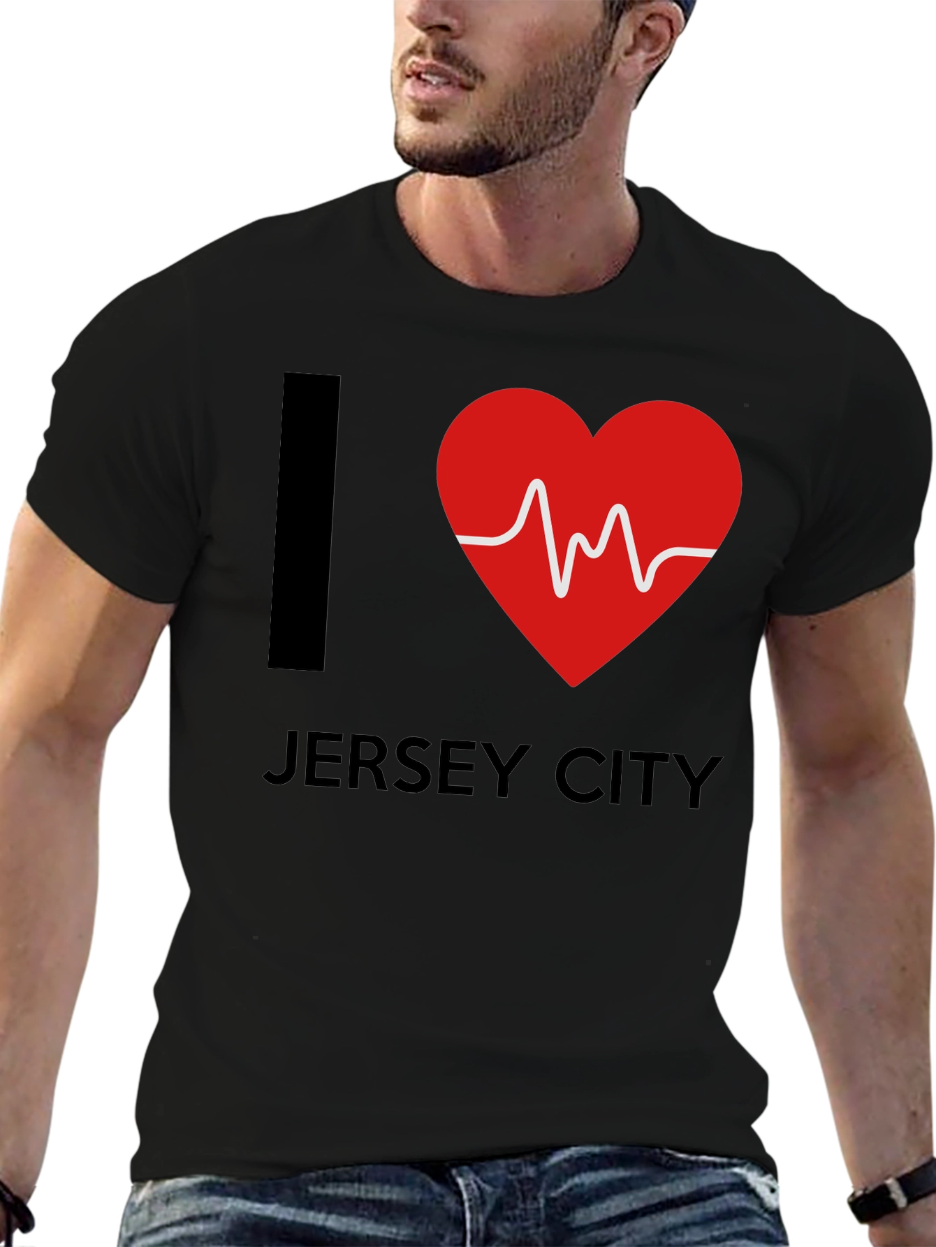I Heart Jersey City T-Shirt - Black