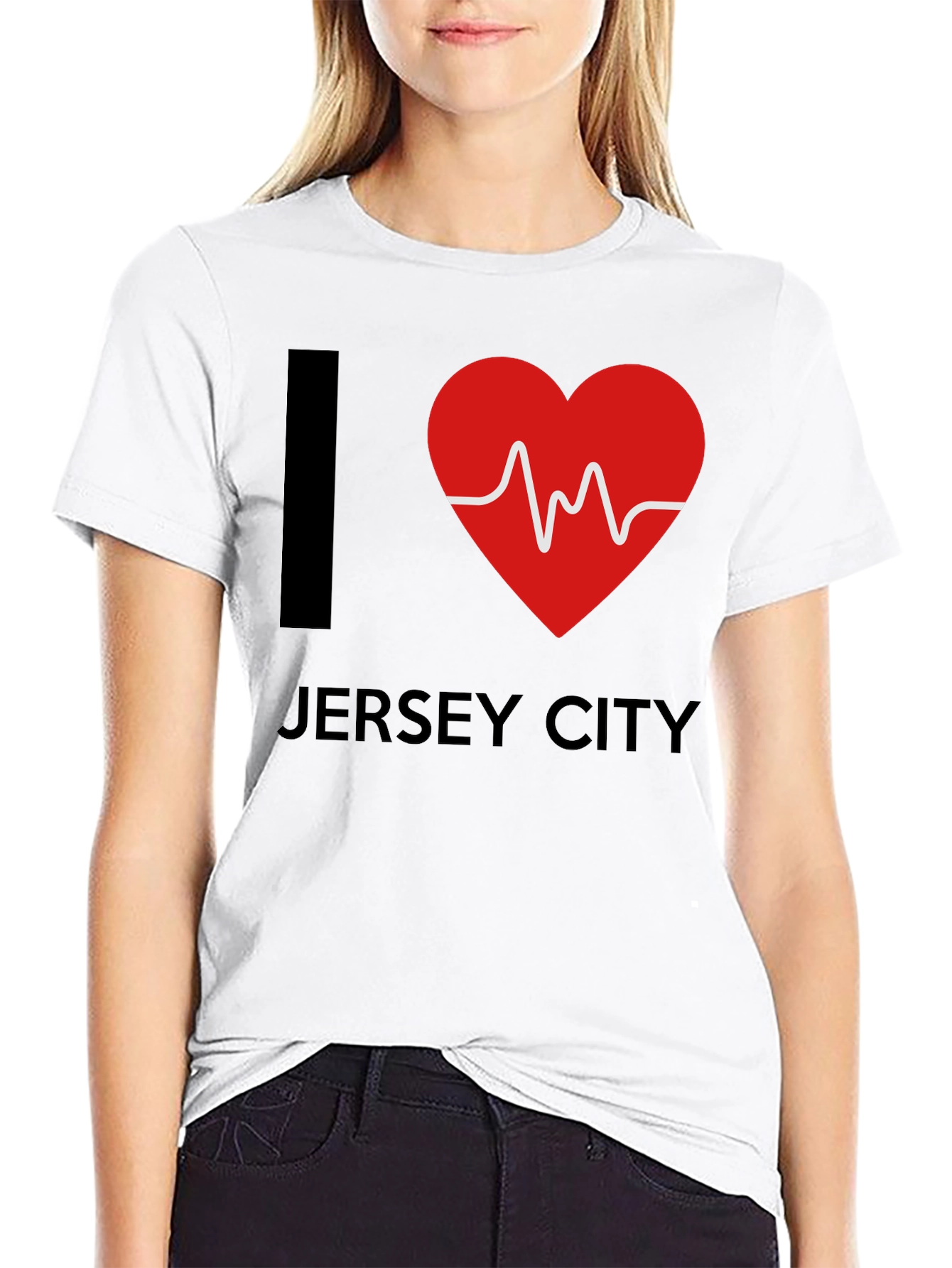 I Heart Jersey City T-Shirt - Black