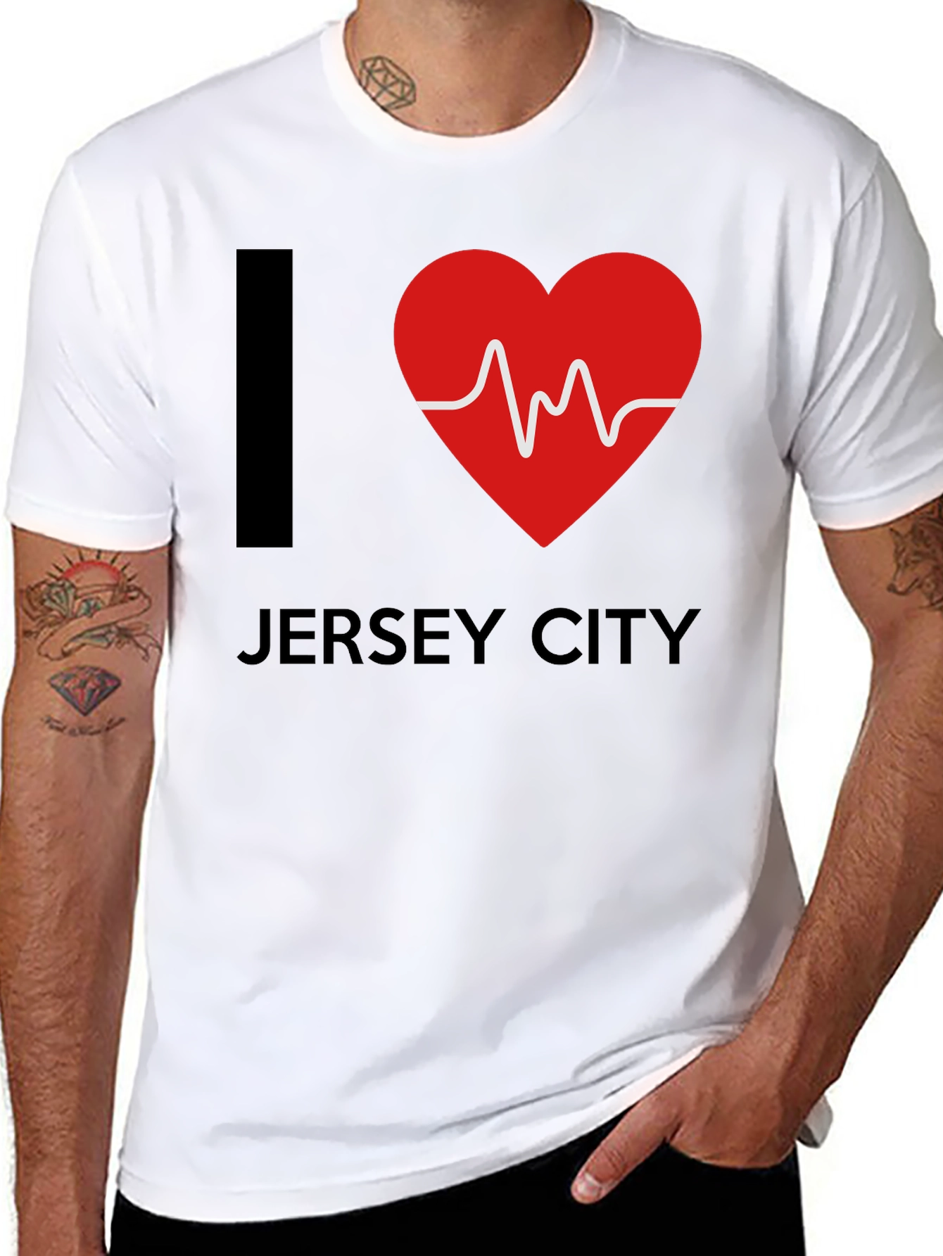 I Heart Jersey City T-Shirt - Black