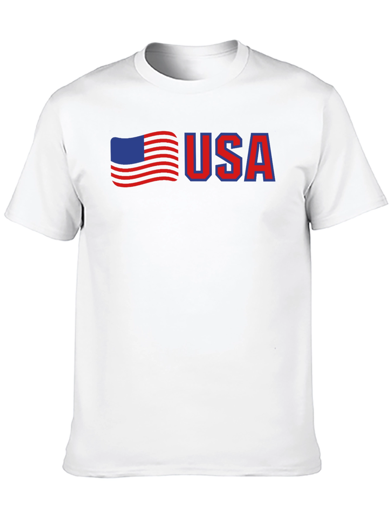 USA Flag Graphic Tee - Patriotic Black T-Shirt