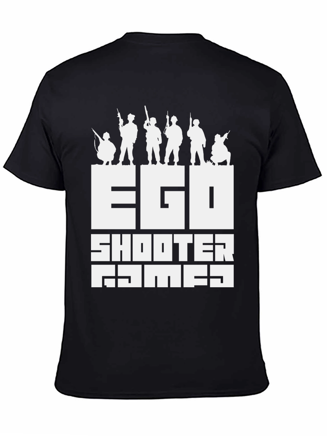 Ego Shooter Games Black Graphic T-Shirt