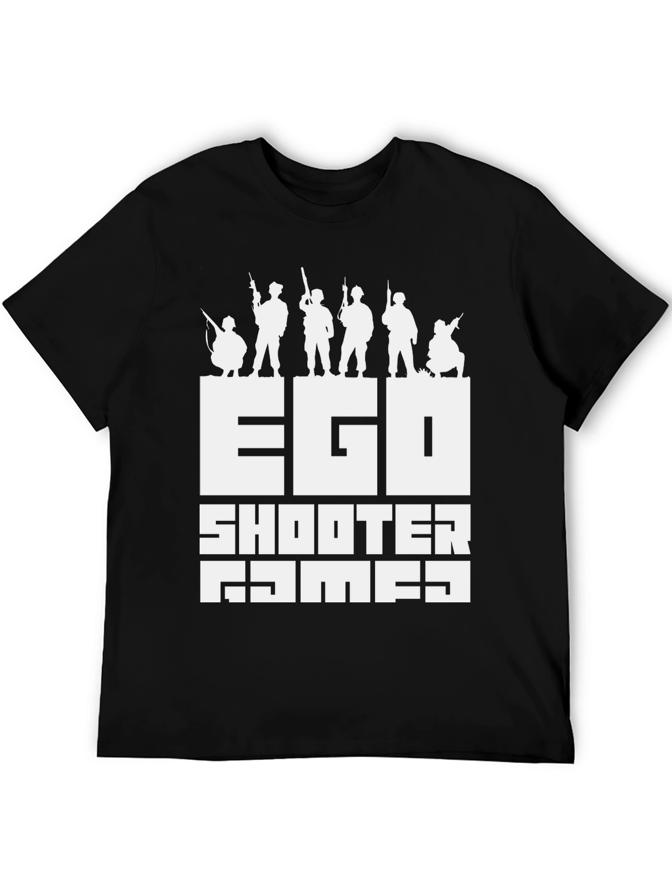 Ego Shooter Games Black Graphic T-Shirt