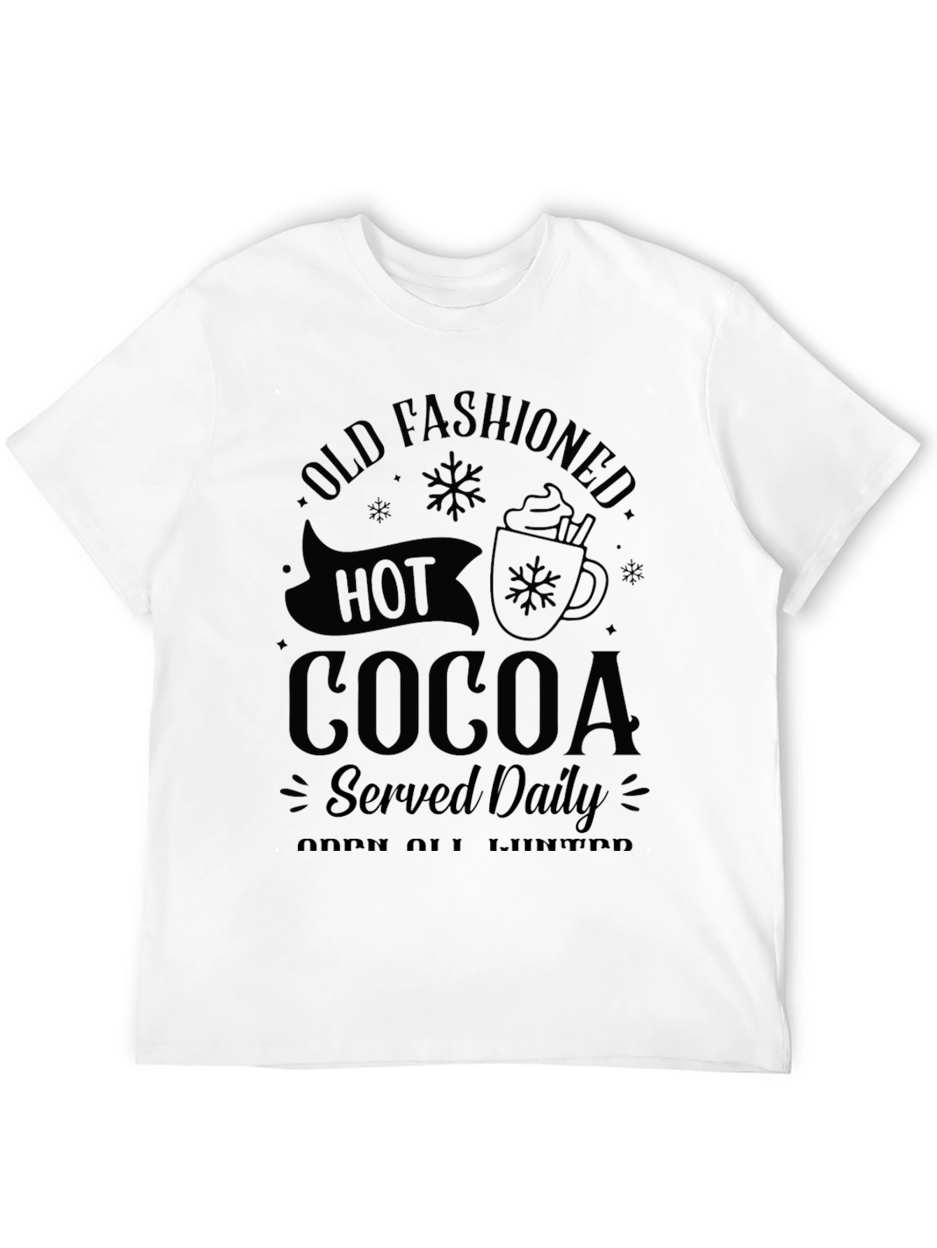 Old Fashioned Hot Cocoa T-Shirt - Winter Holiday Tee