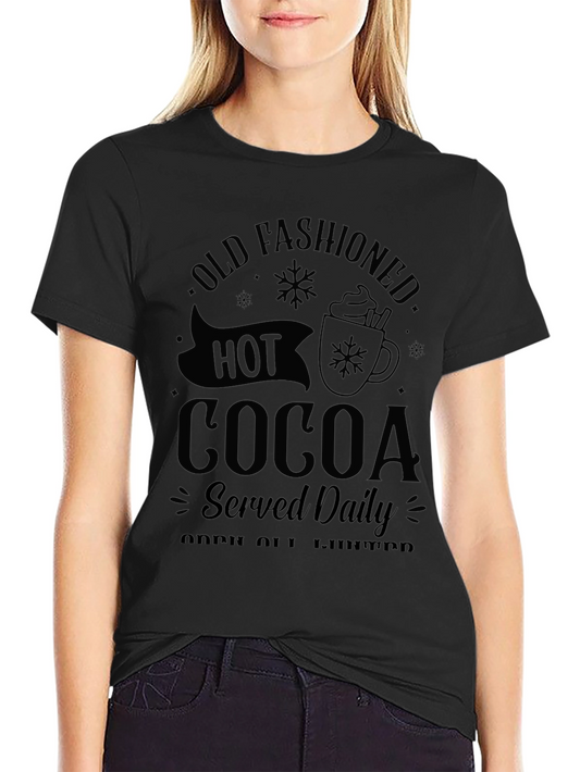 Old Fashioned Hot Cocoa T-Shirt - Winter Holiday Tee