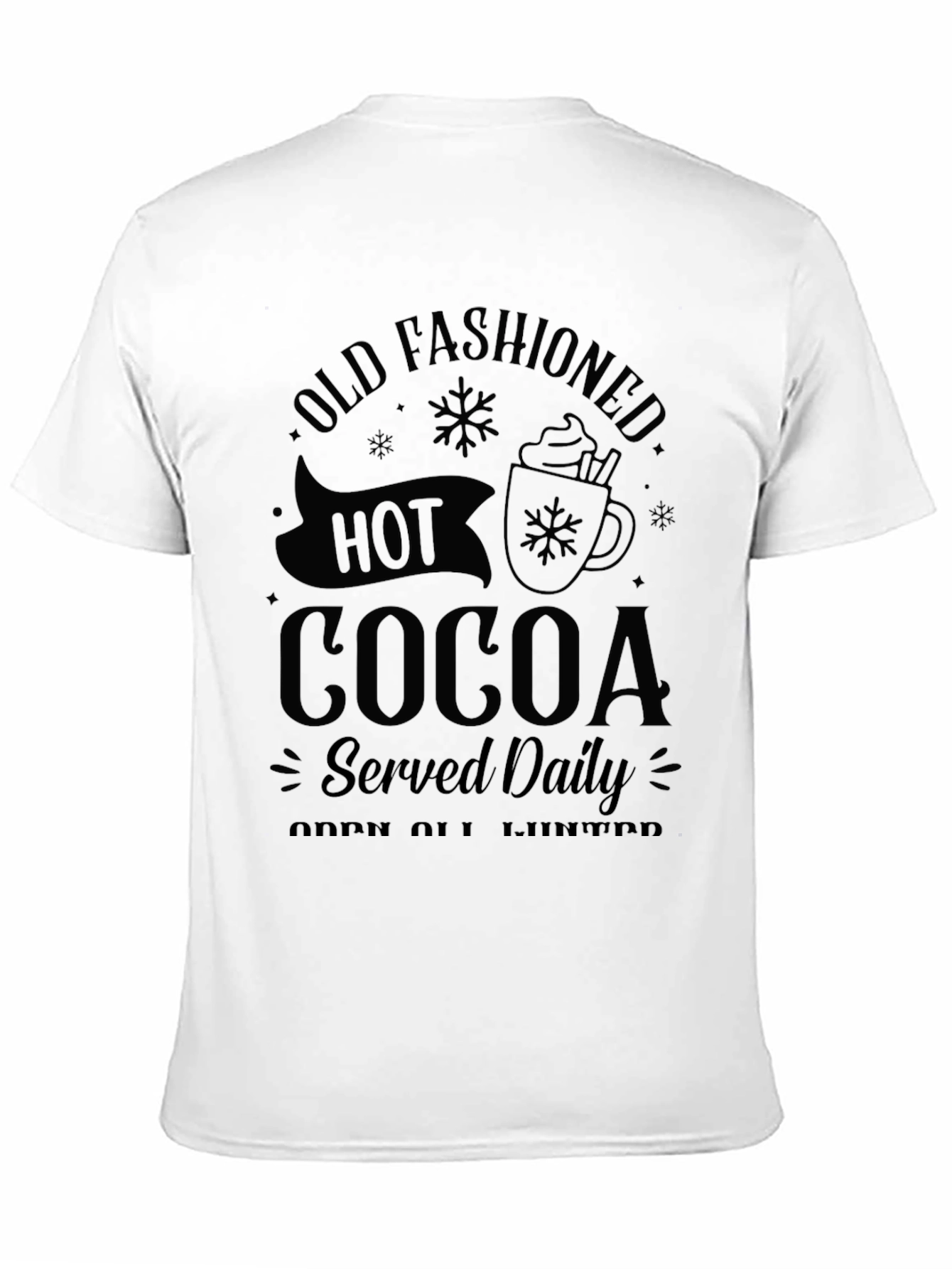 Old Fashioned Hot Cocoa T-Shirt - Winter Holiday Tee