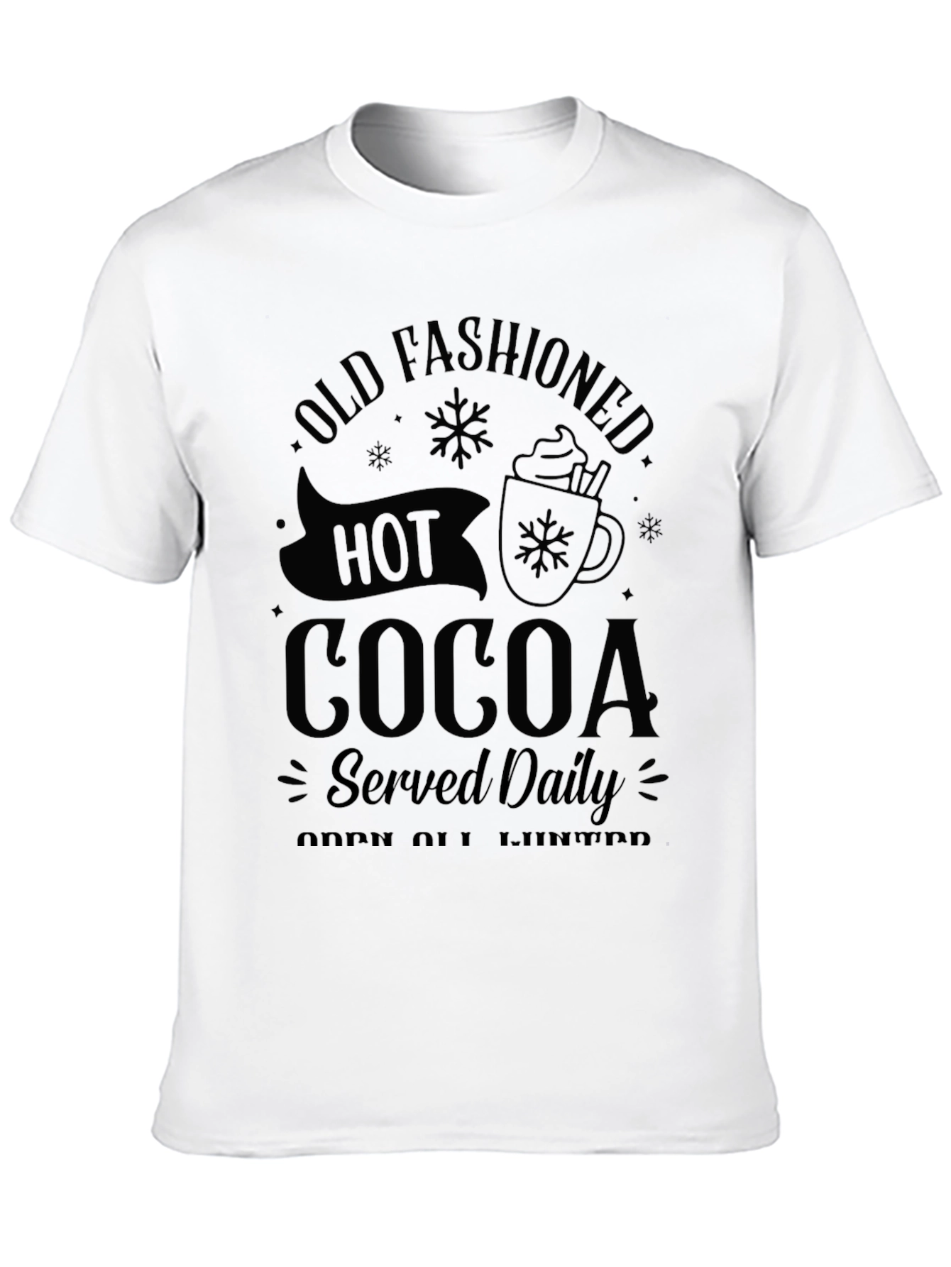 Old Fashioned Hot Cocoa T-Shirt - Winter Holiday Tee