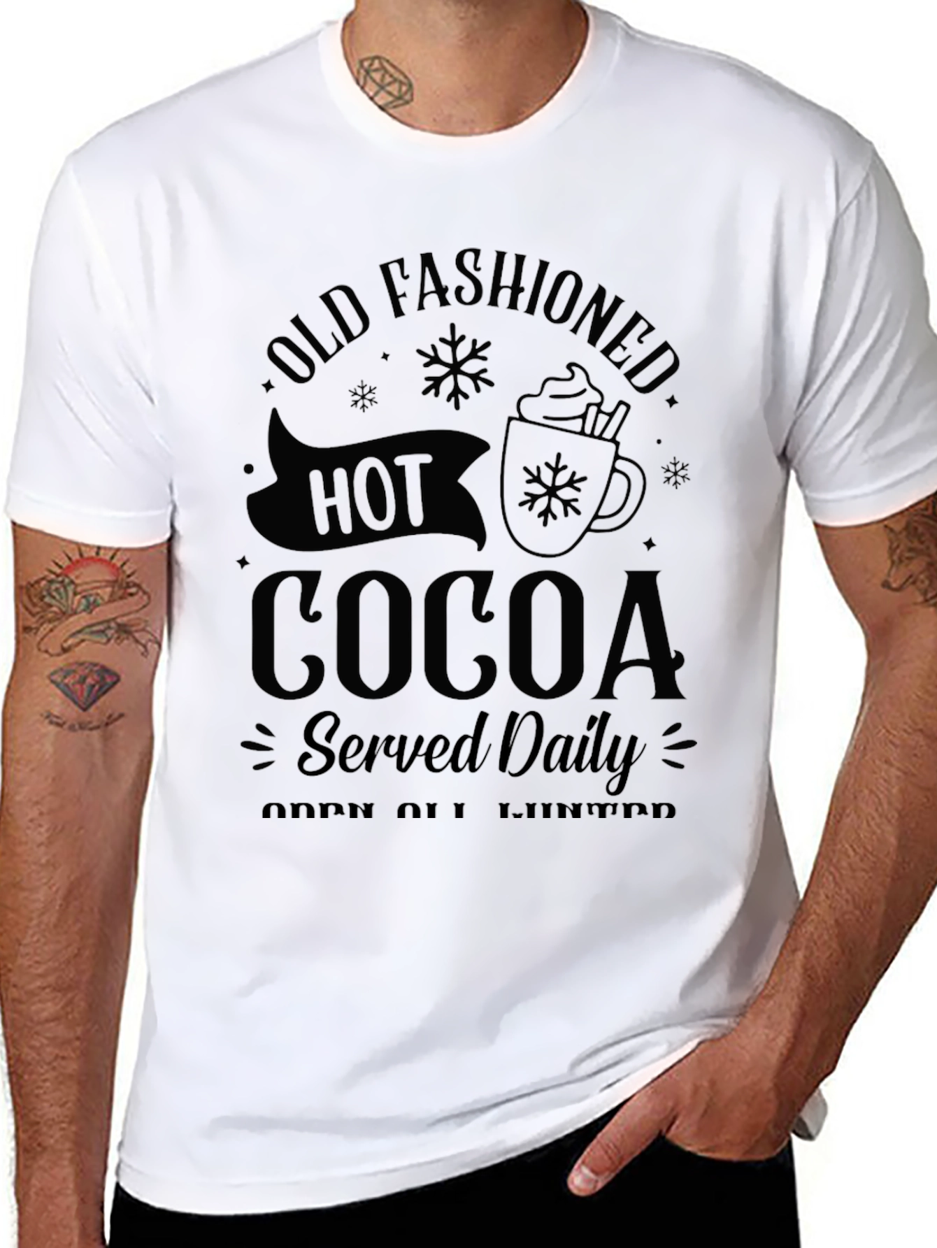 Old Fashioned Hot Cocoa T-Shirt - Winter Holiday Tee