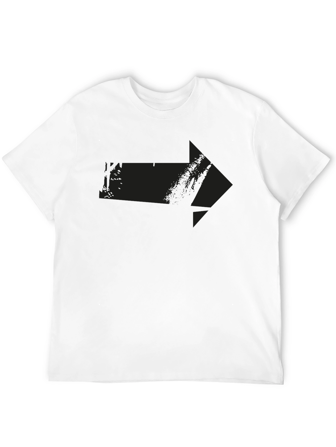 Mens Black Graphic Tee - Arrow Design