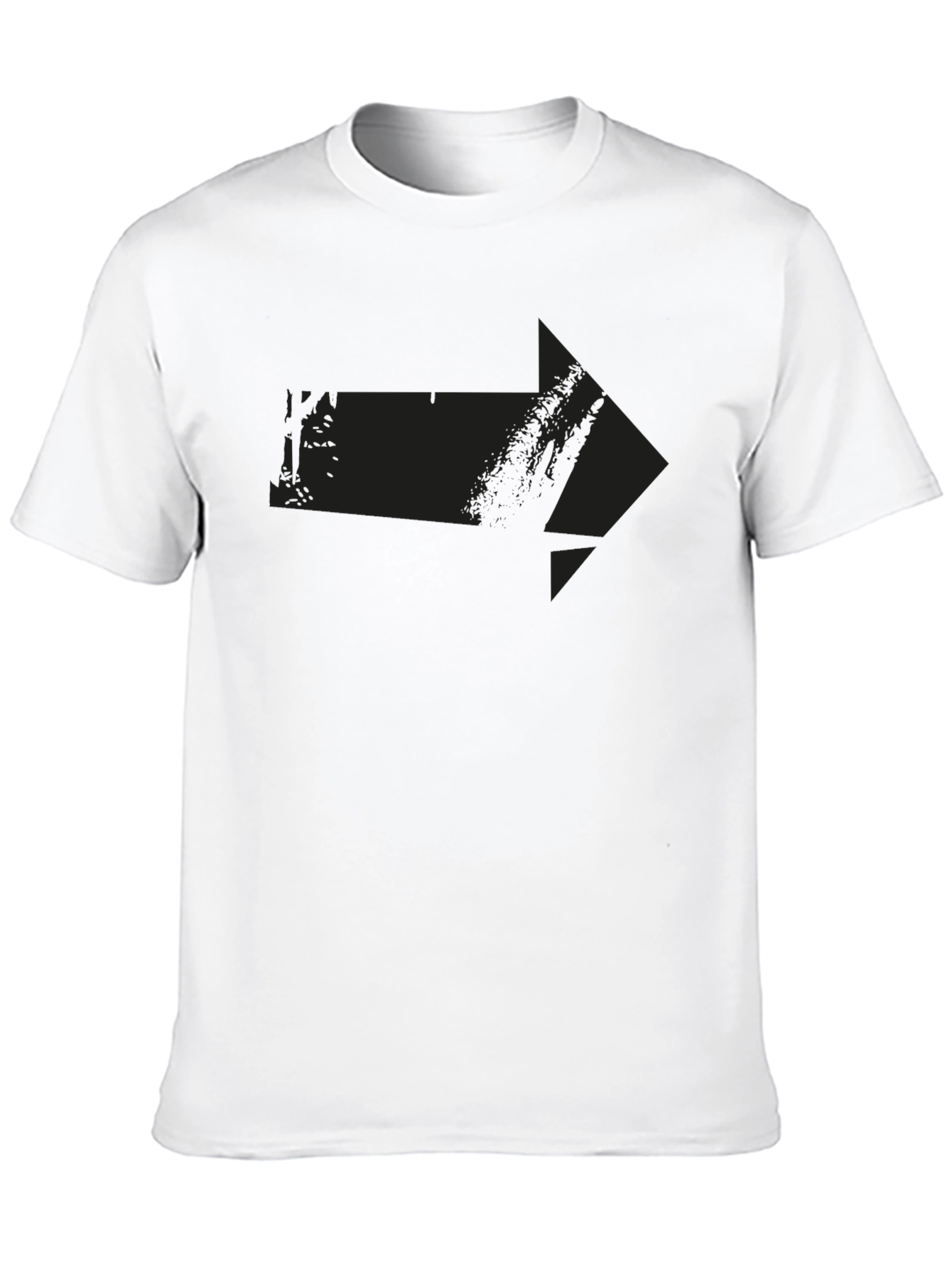 Mens Black Graphic Tee - Arrow Design