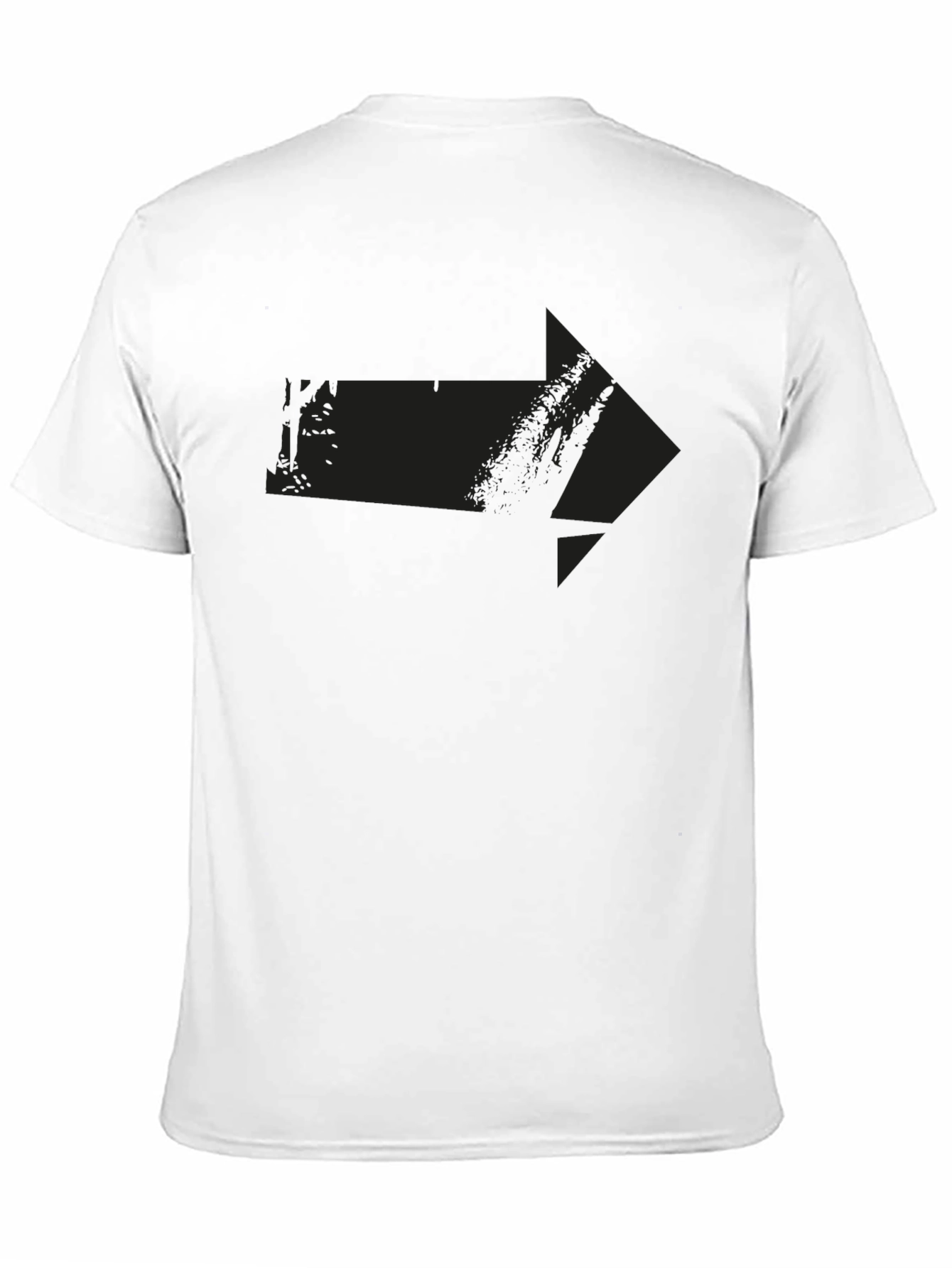 Mens Black Graphic Tee - Arrow Design