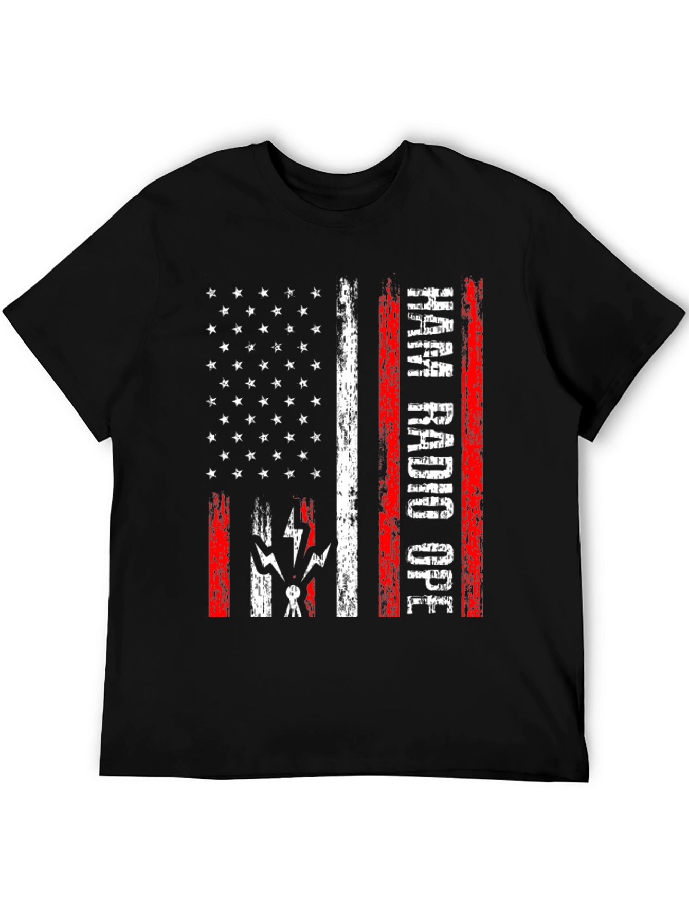 Ham Radio Operator Patriotic American Flag T-Shirt