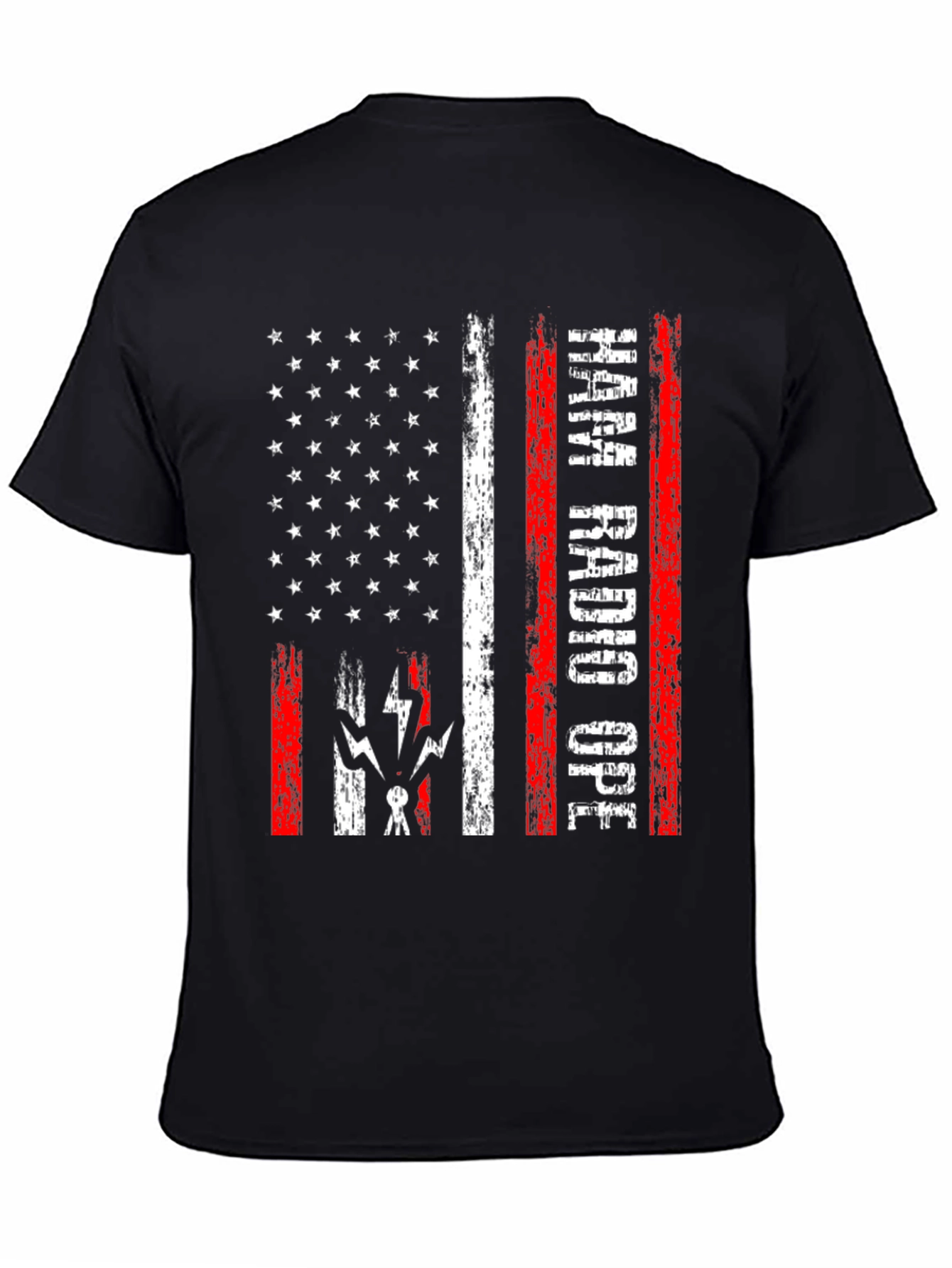 Ham Radio Operator Patriotic American Flag T-Shirt