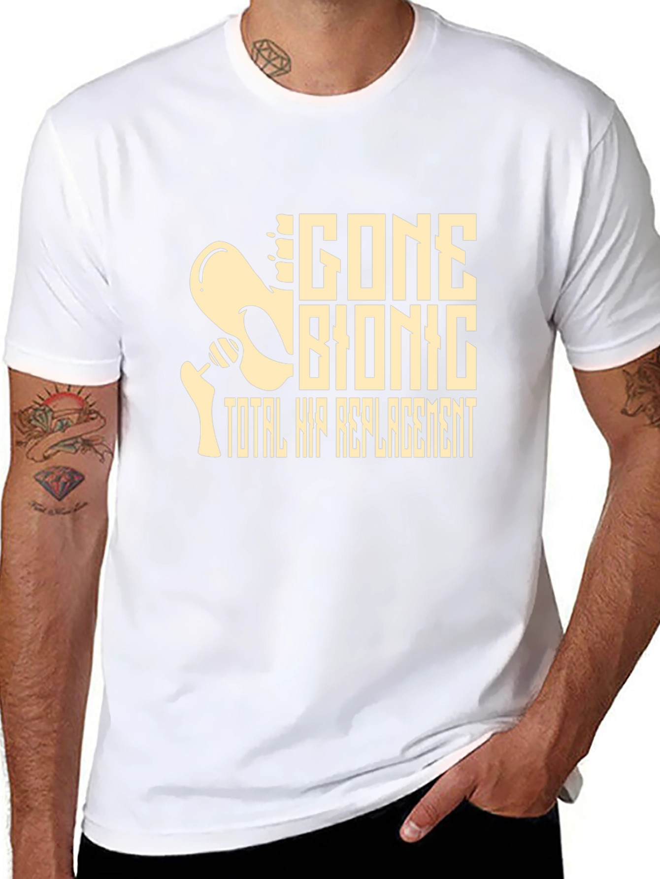 Gone Bionic Total Hip Replacement Graphic Tee