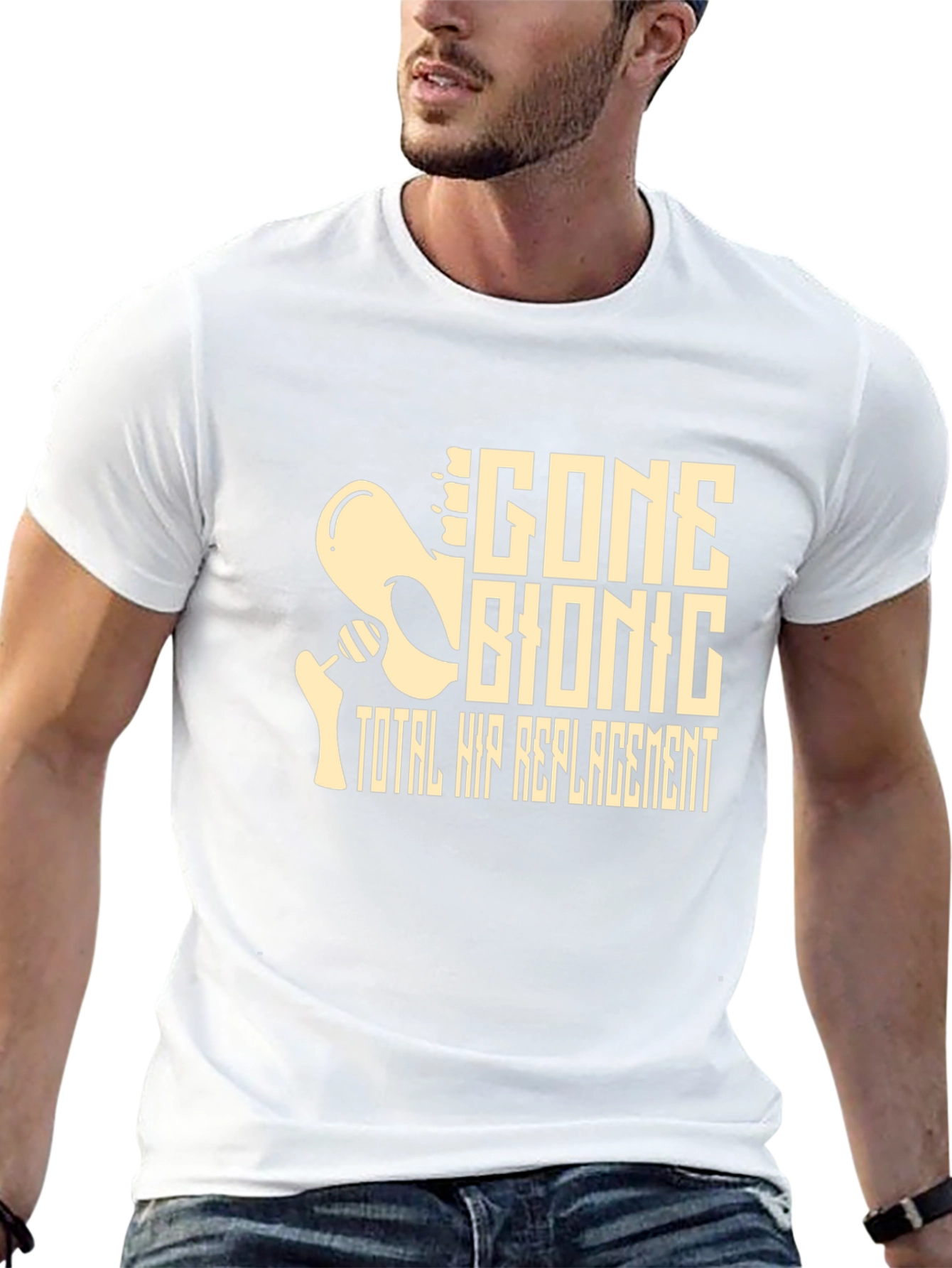 Gone Bionic Total Hip Replacement Graphic Tee